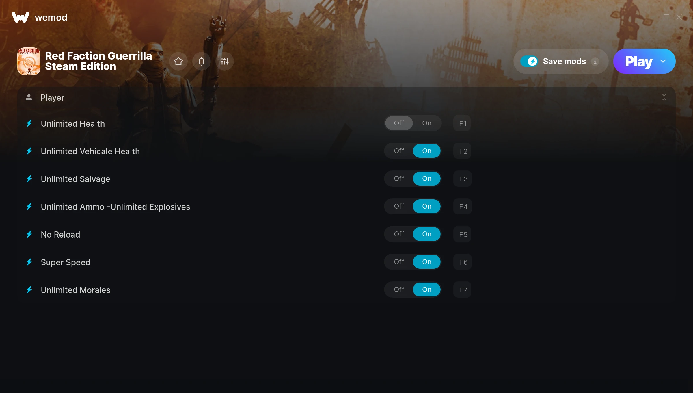 Red Faction Guerrilla Steam Edition Trainer screenshot