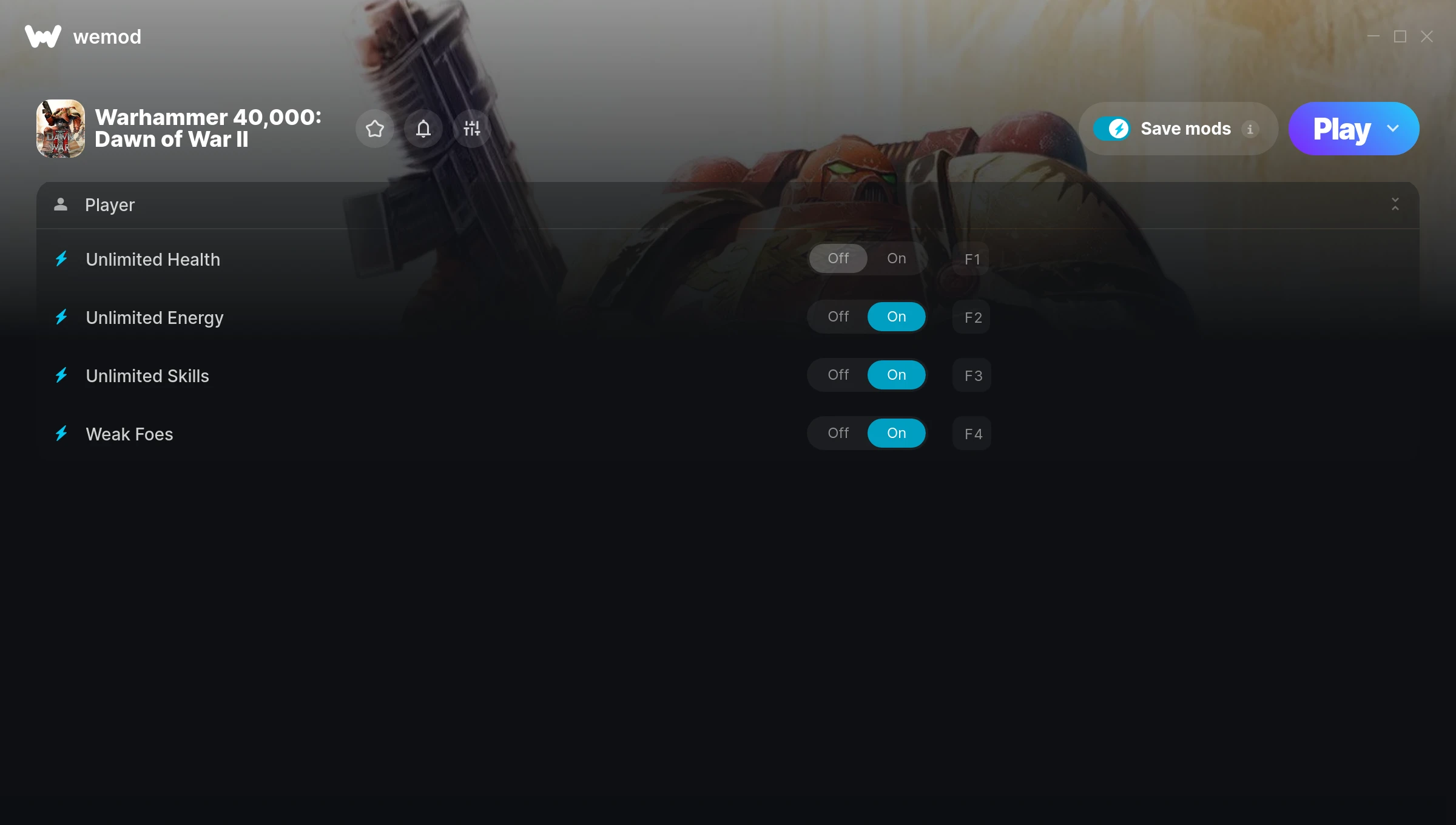 Warhammer 40,000: Dawn of War II Trainer screenshot