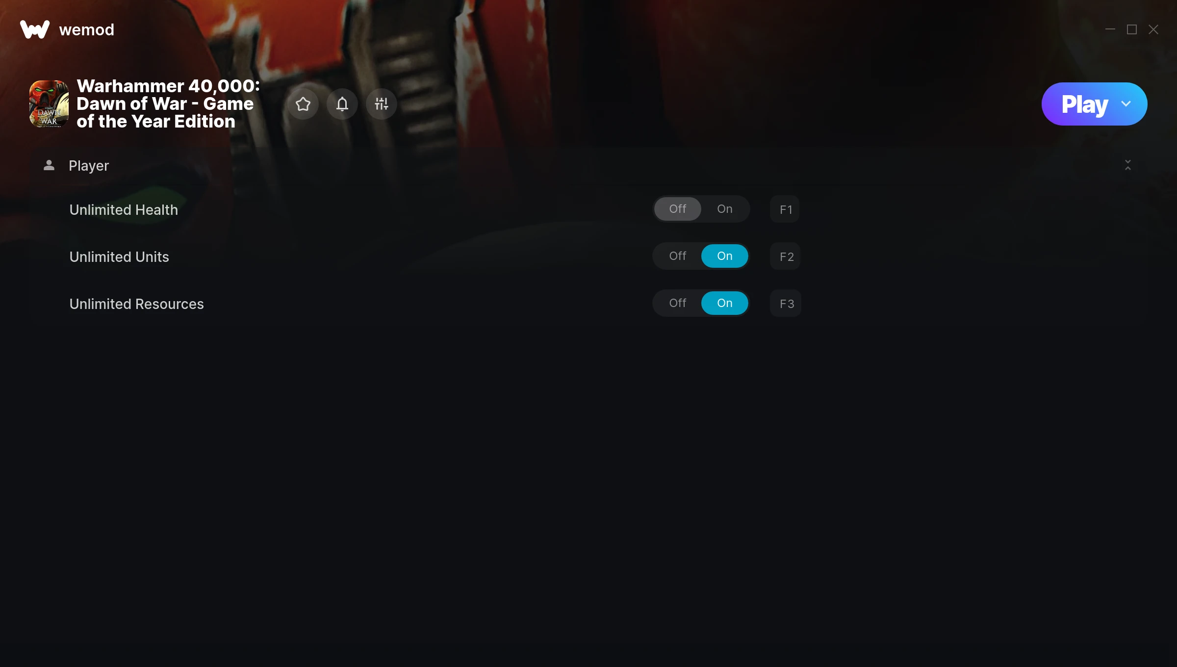 Warhammer 40,000: Dawn of War - Game of the Year Edition Trainer screenshot