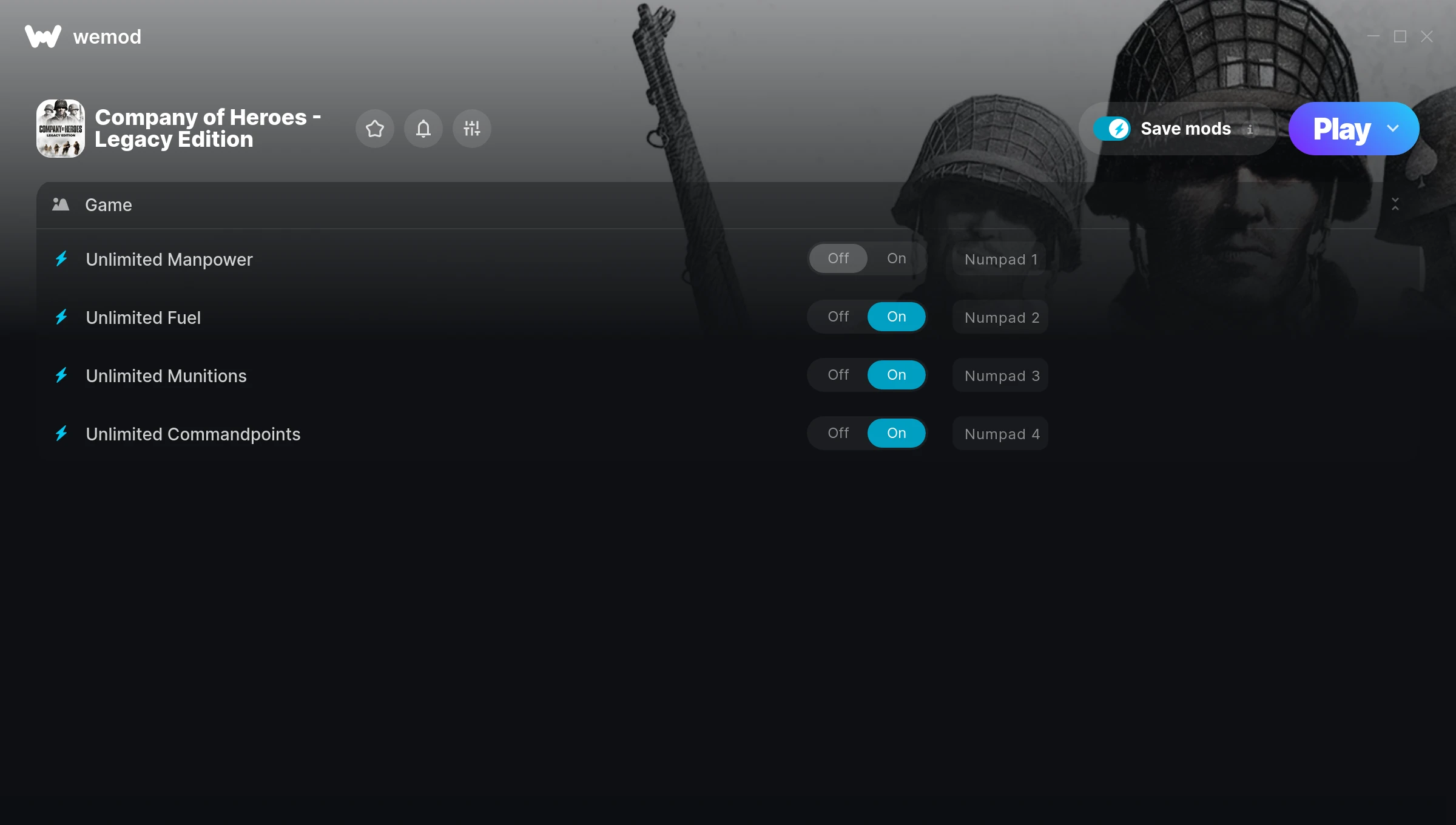 Company of Heroes - Legacy Edition Trainer screenshot