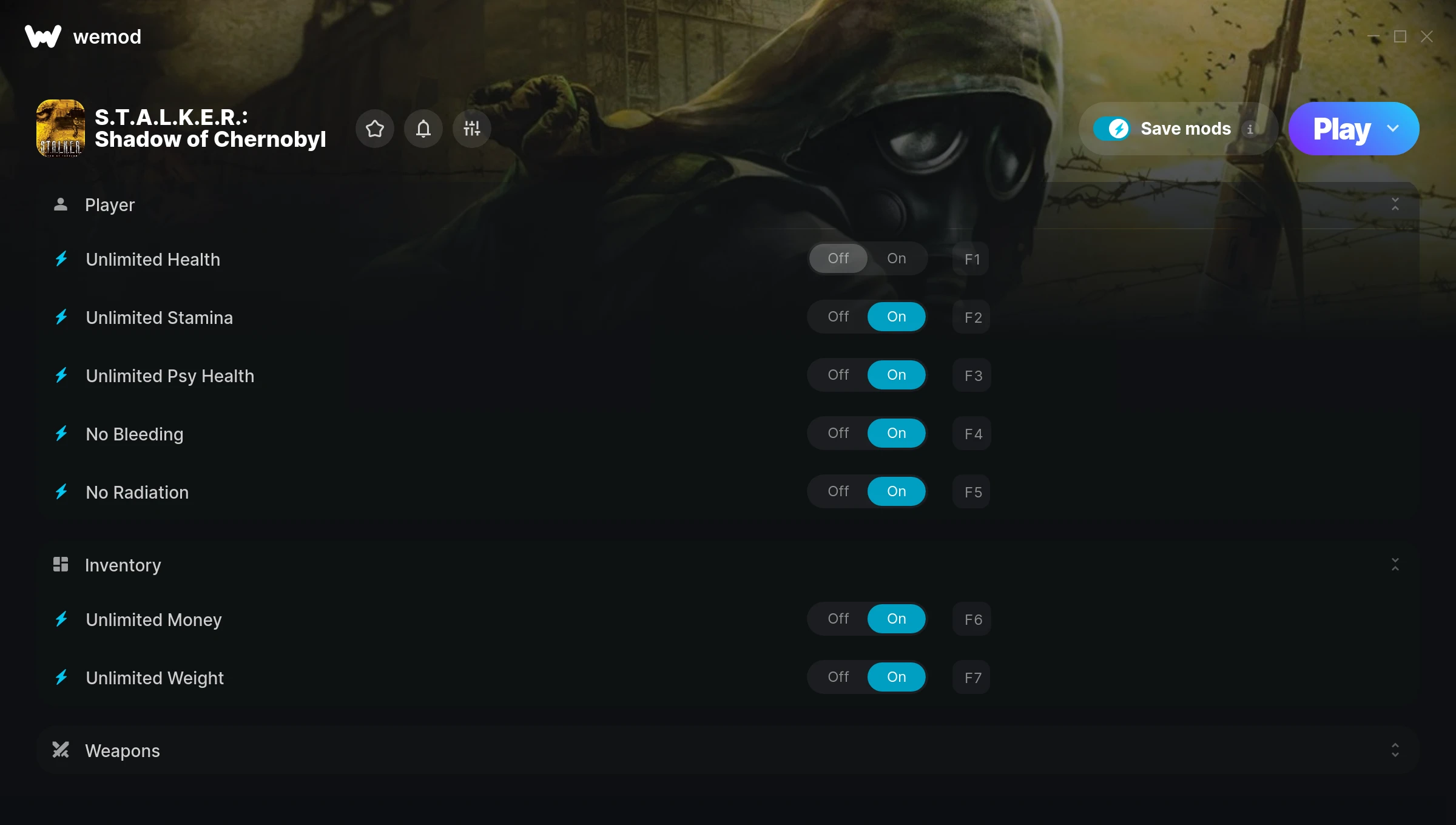 S.T.A.L.K.E.R.: Shadow of Chernobyl Trainer screenshot