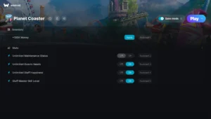 Planet Coaster Trainer screenshot