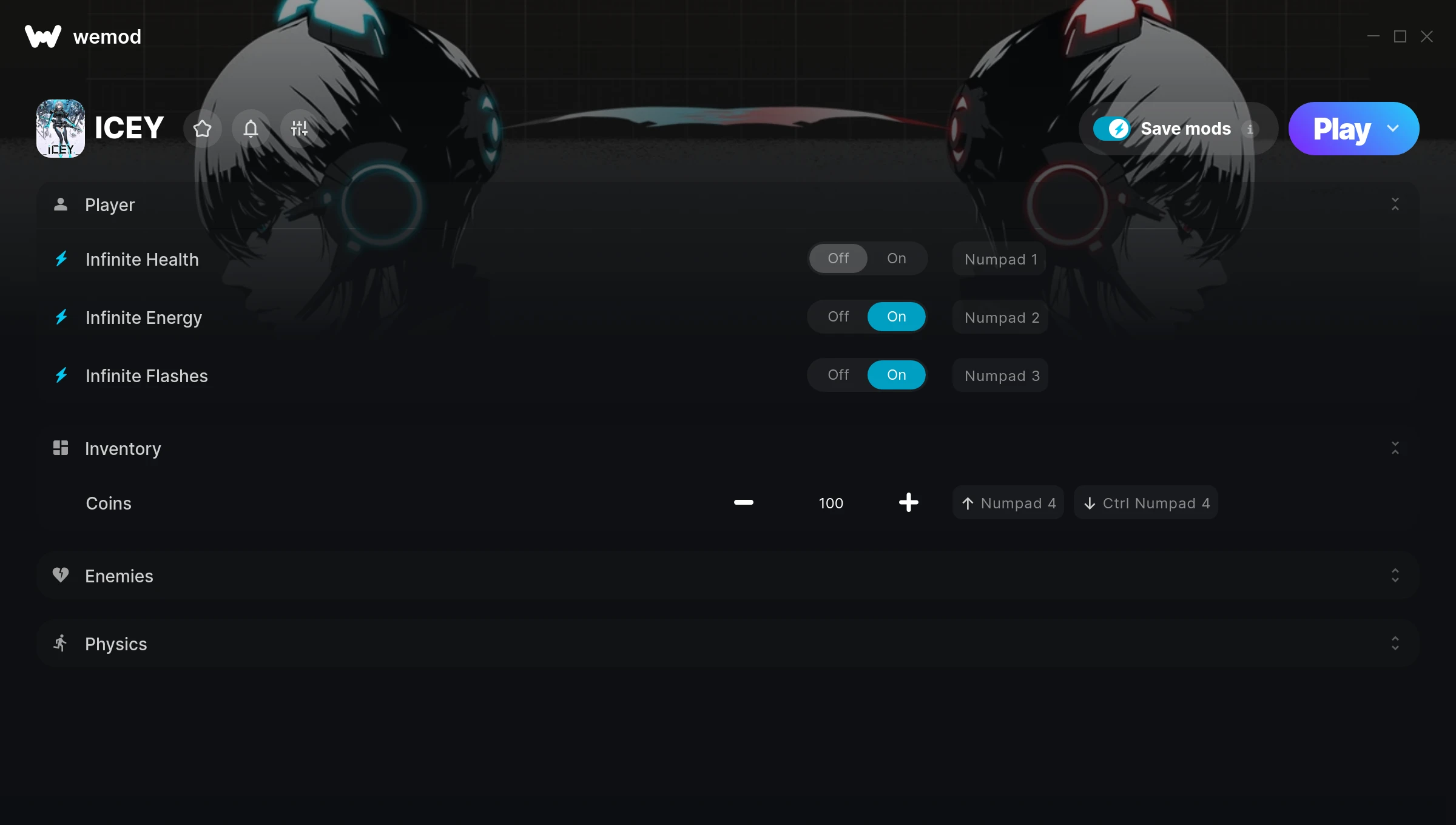ICEY Trainer screenshot