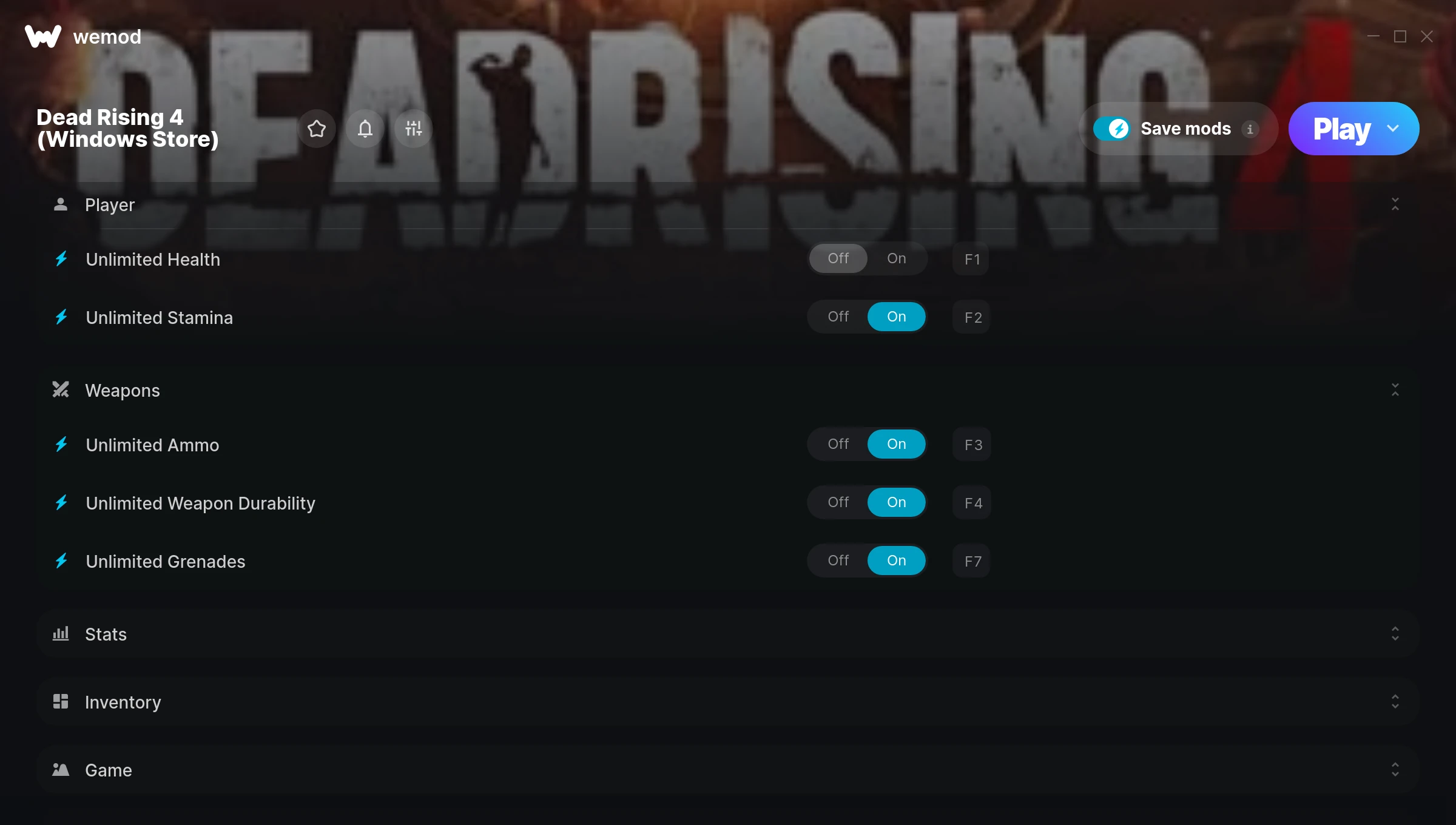 Dead Rising 4 (Windows Store) Trainer screenshot