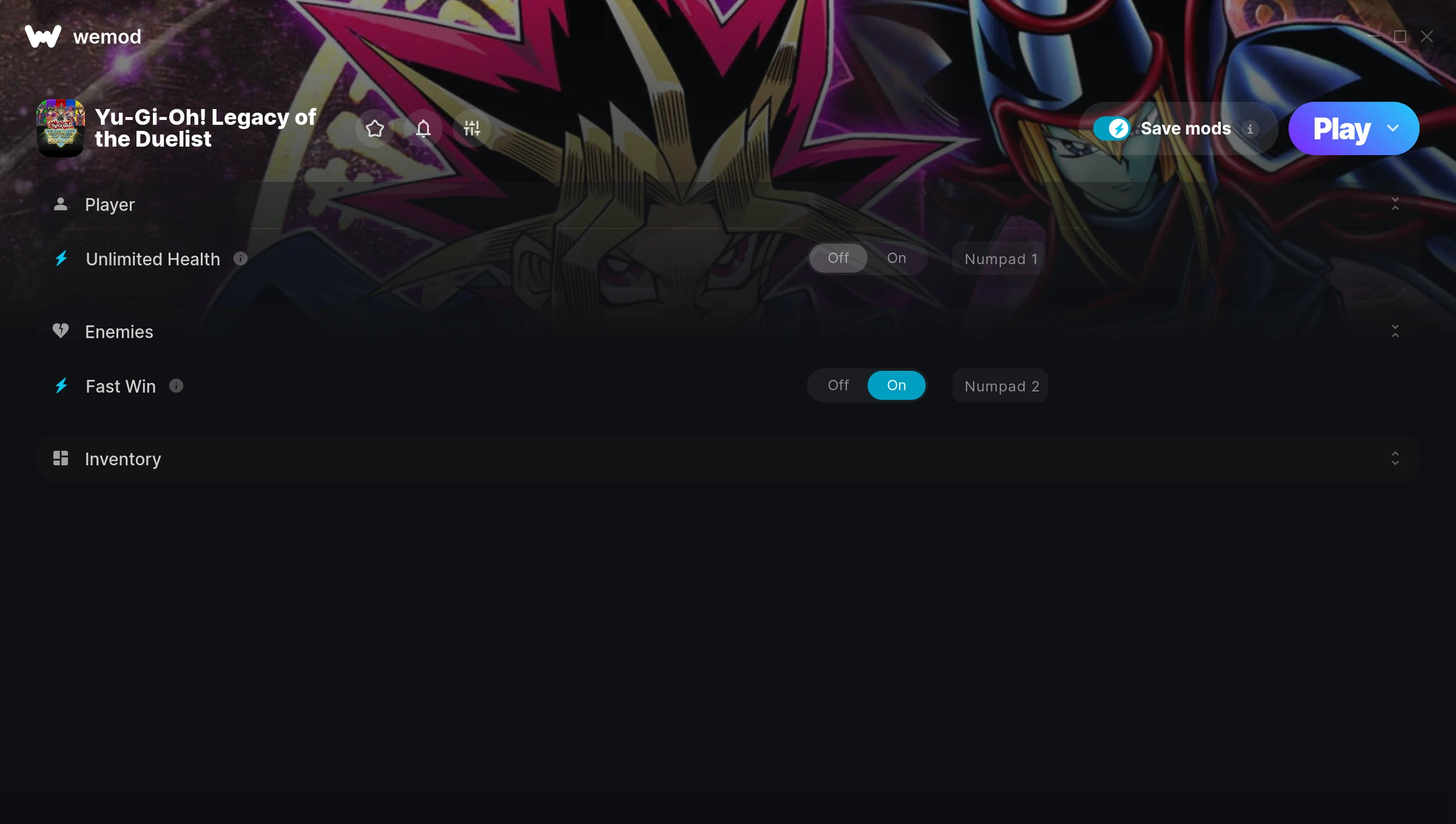 Yu-Gi-Oh! Legacy of the Duelist Trainer screenshot