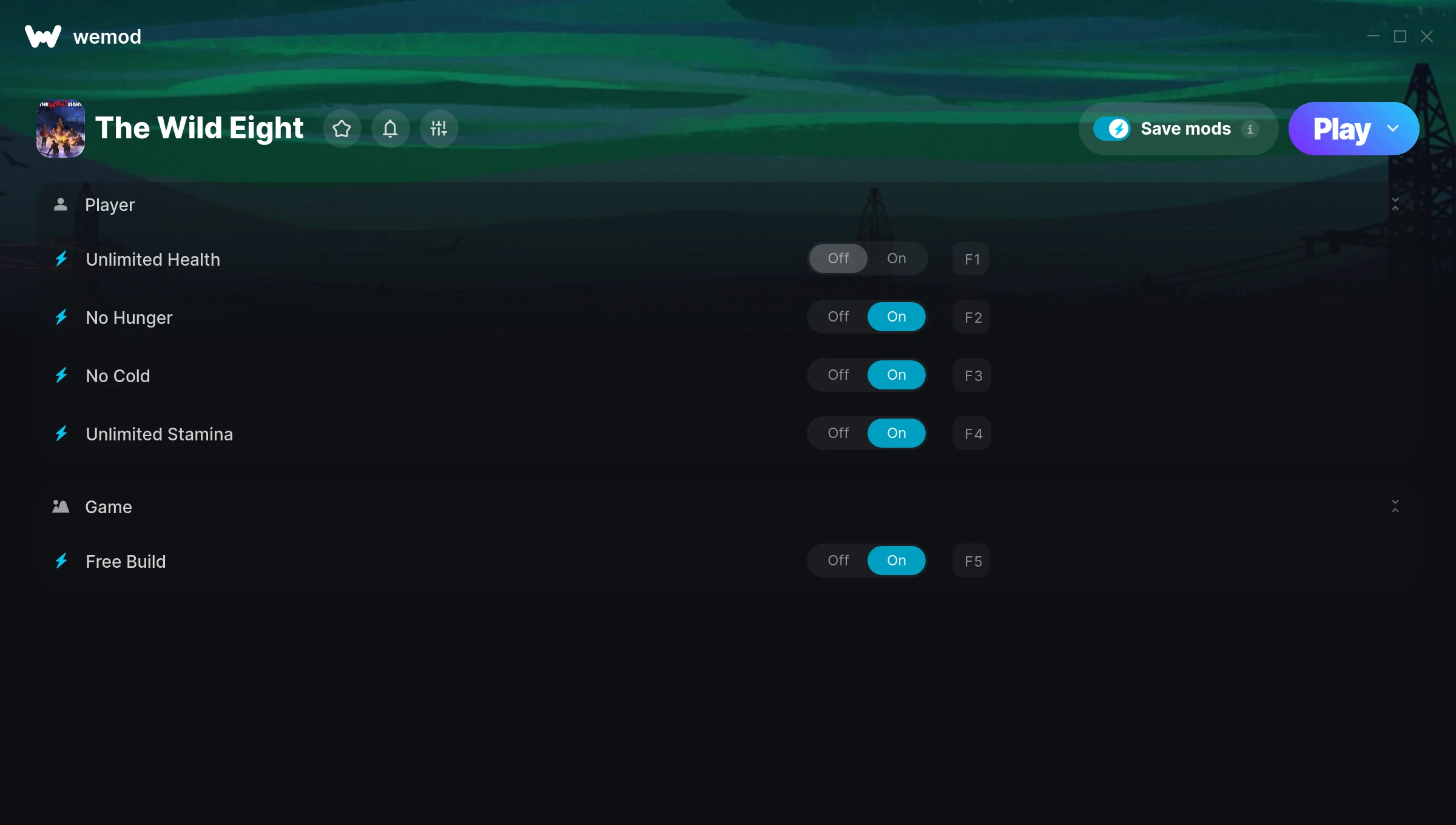 The Wild Eight Trainer screenshot