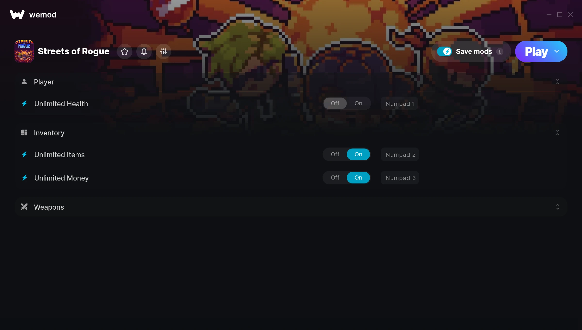 Streets of Rogue Trainer screenshot