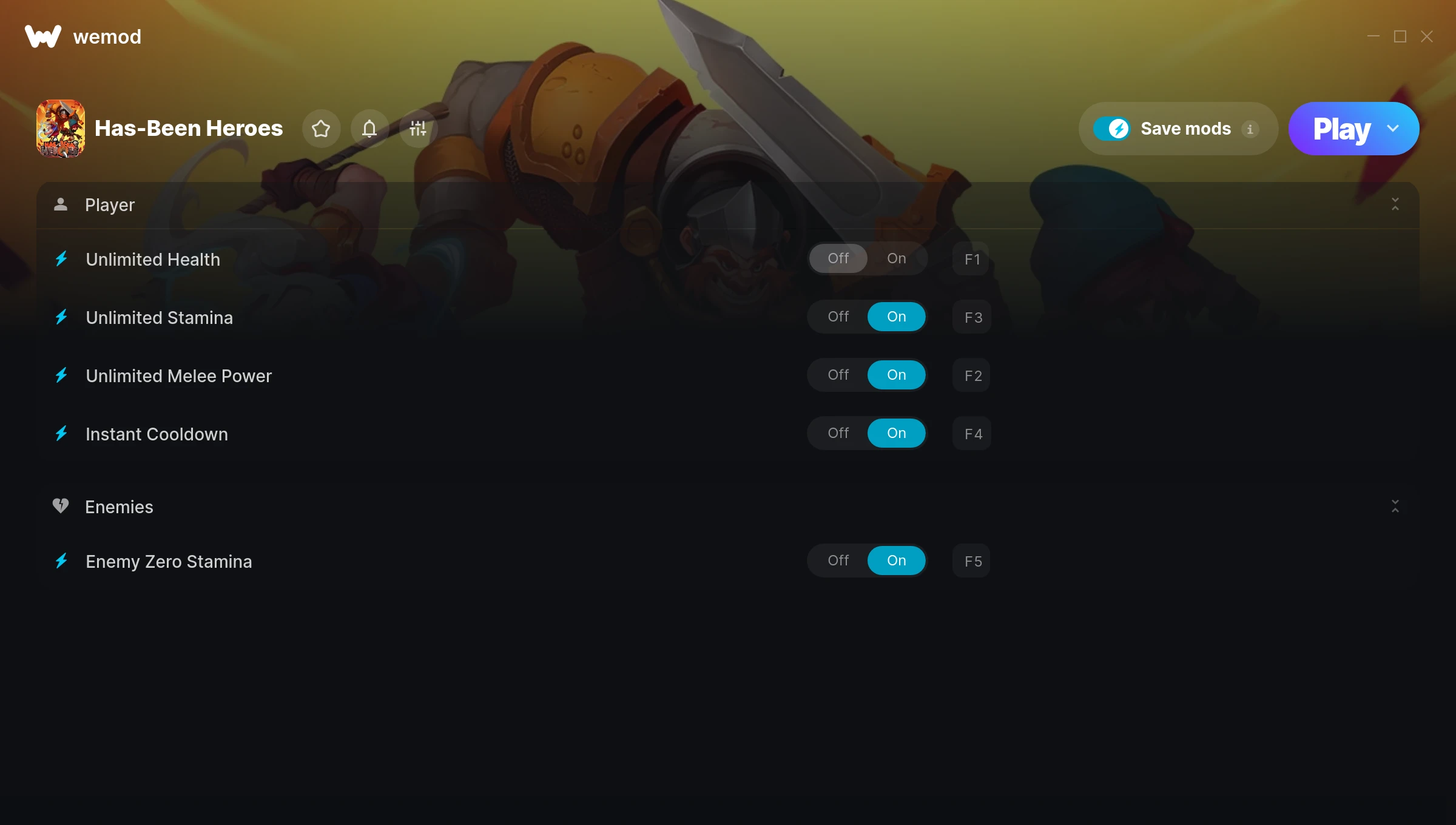 Has-Been Heroes Trainer screenshot