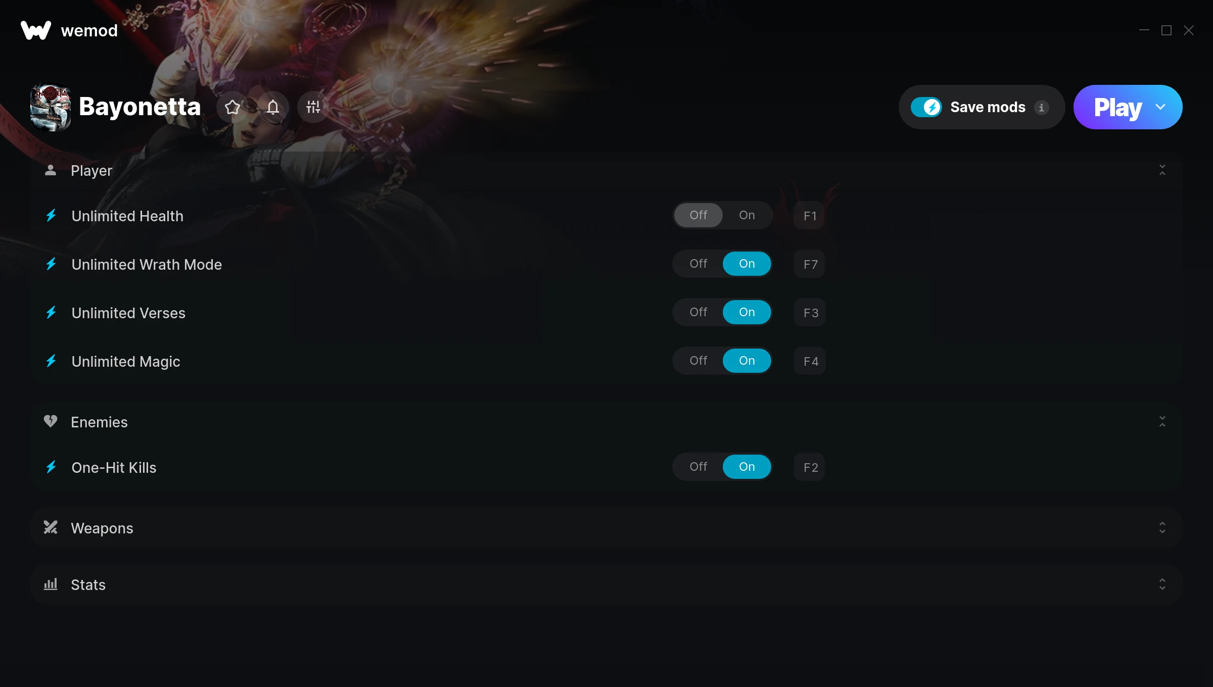 Bayonetta Trainer screenshot