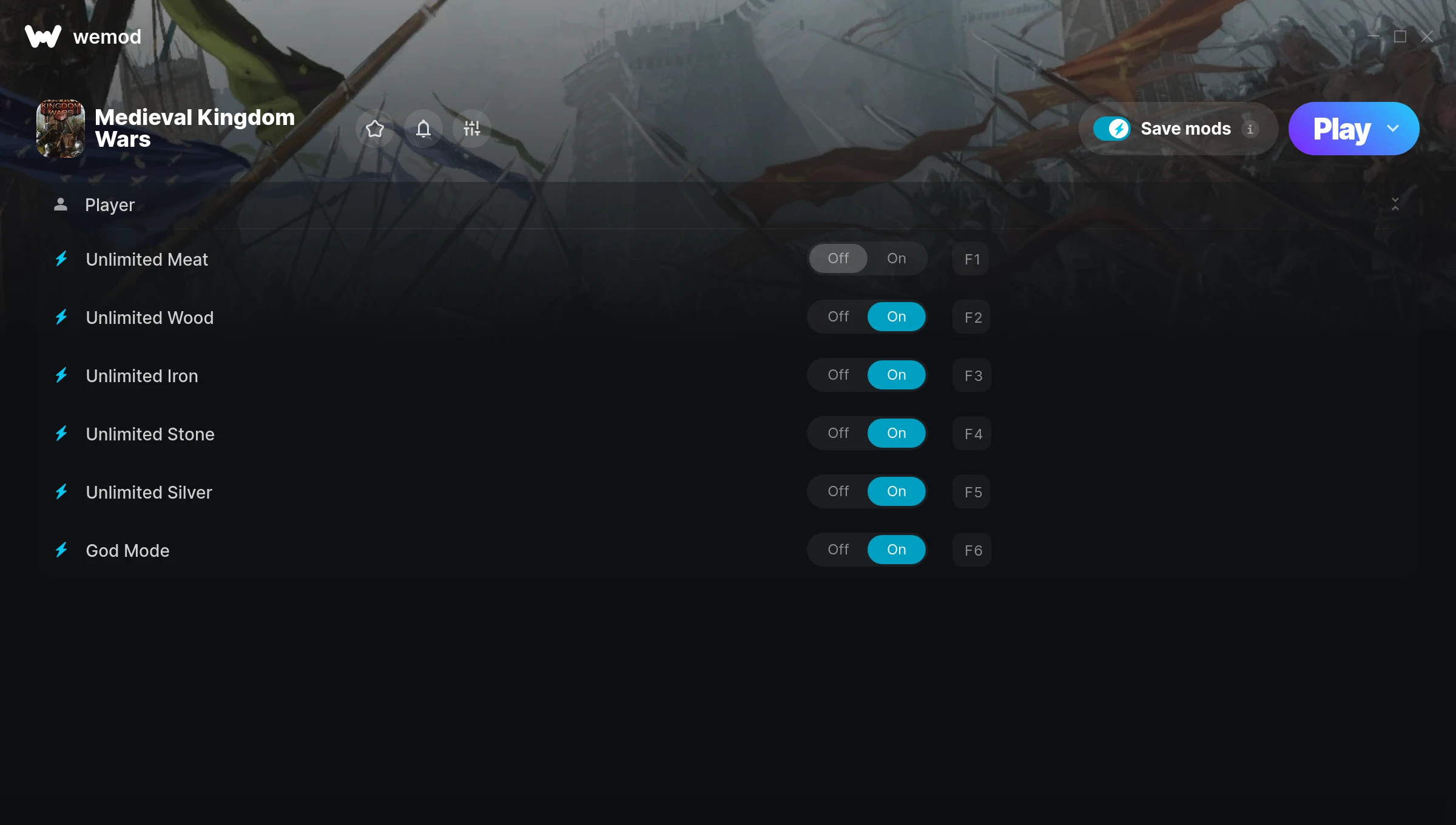 Medieval Kingdom Wars Trainer screenshot