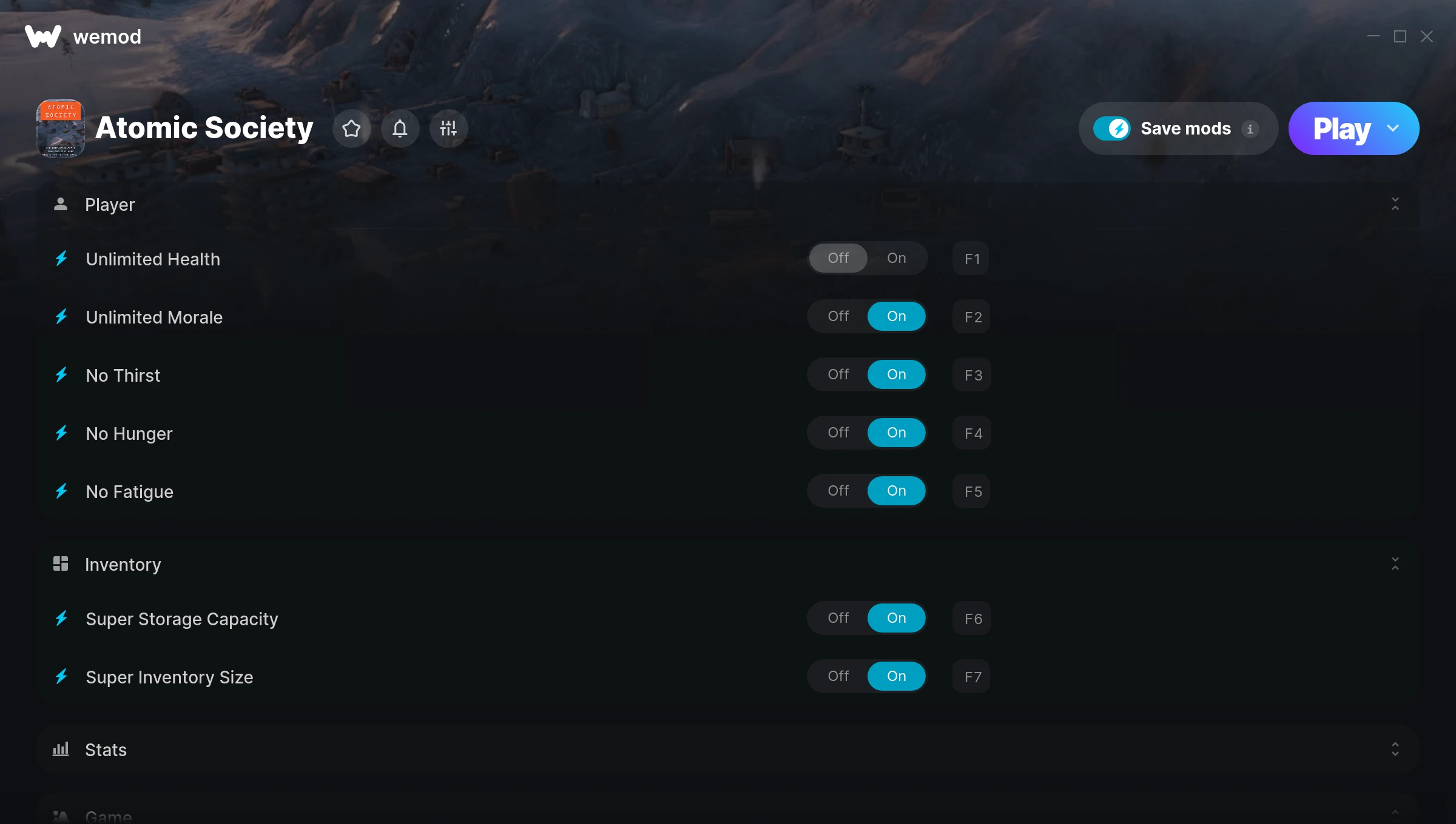 Atomic Society Trainer screenshot