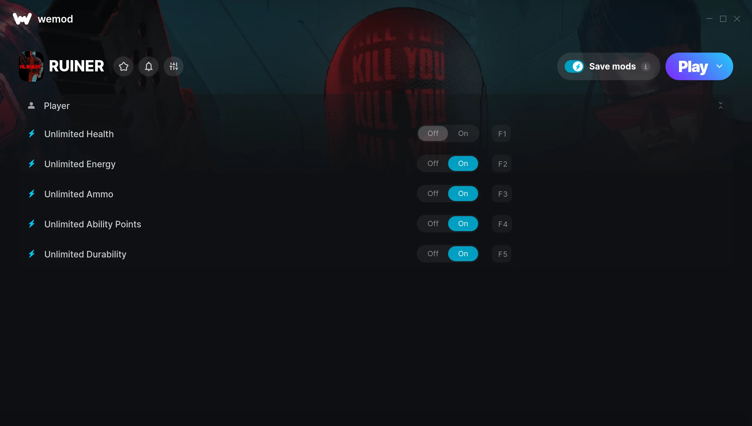 RUINER Trainer screenshot