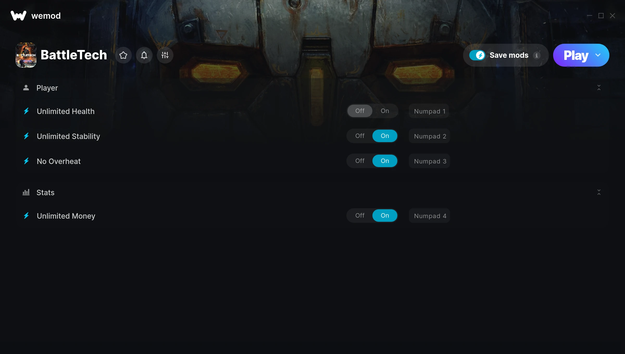 BattleTech Trainer screenshot