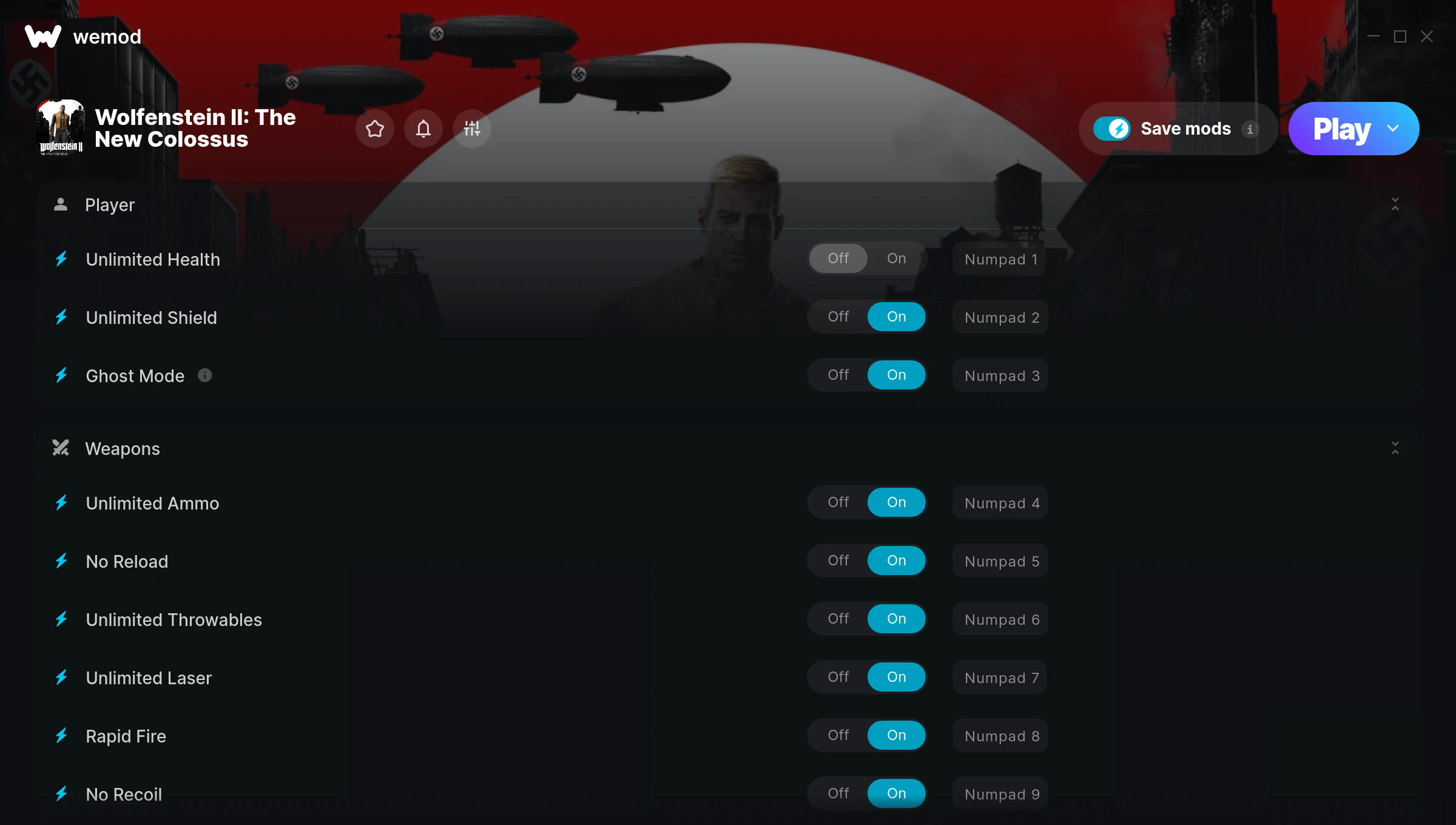 Wolfenstein II The New Colossus Trainer screenshot