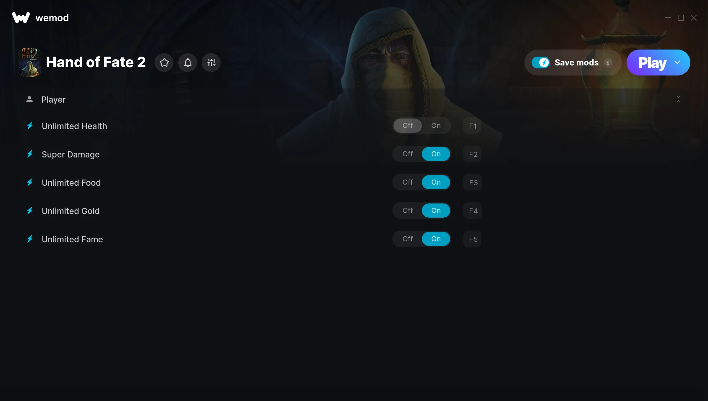 Hand of Fate 2 Trainer screenshot