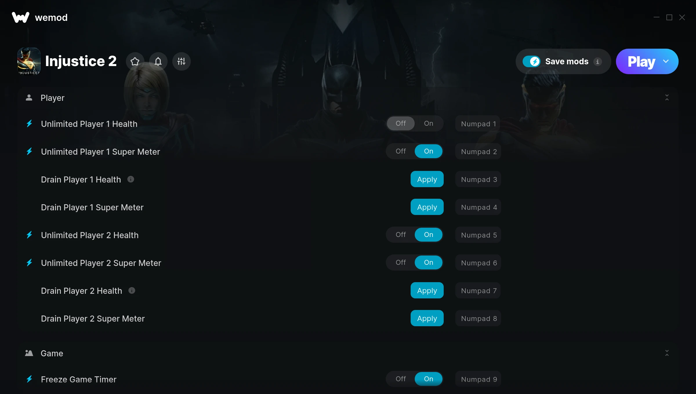 Injustice 2 Trainer screenshot