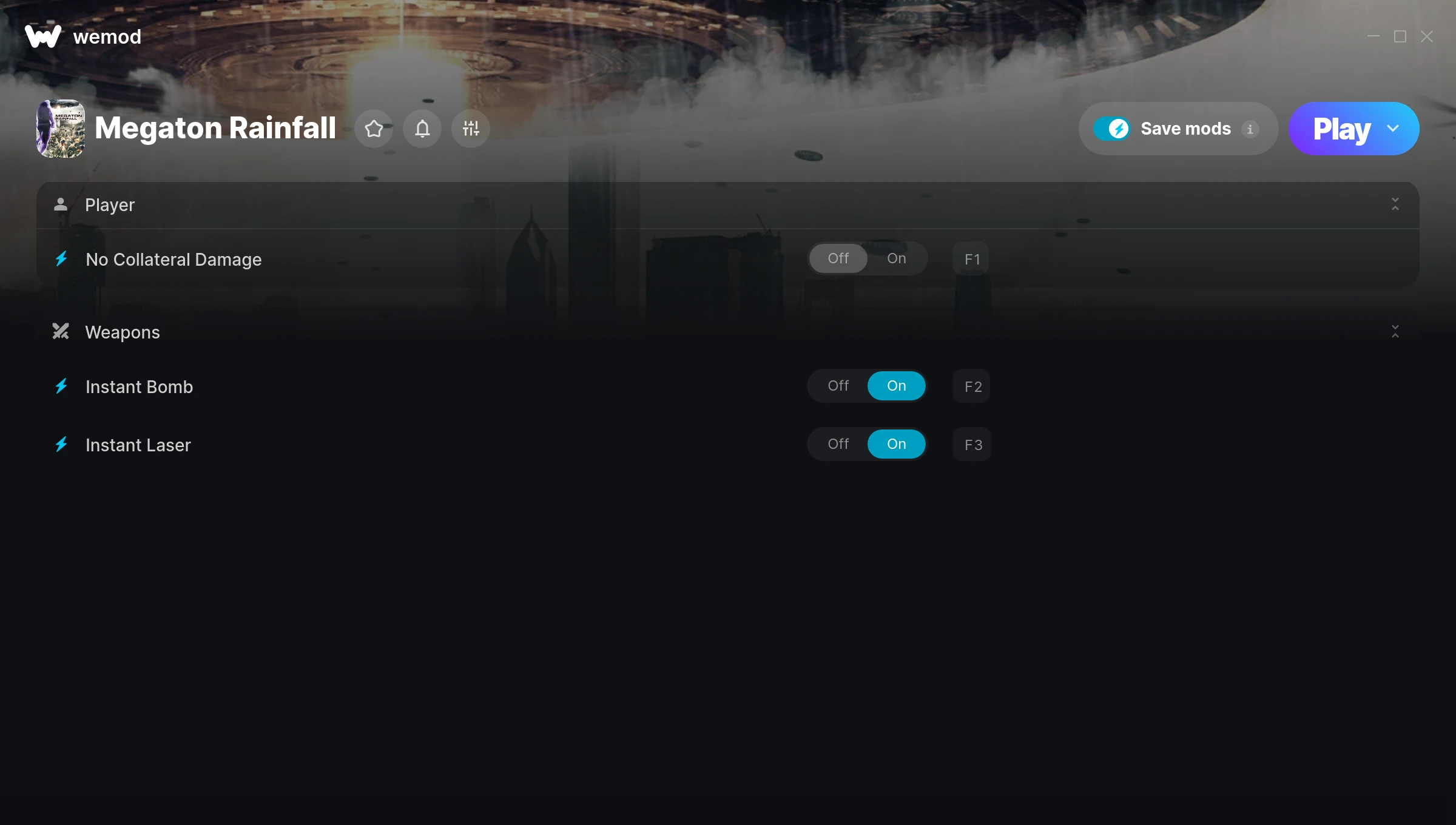 Megaton Rainfall Trainer screenshot