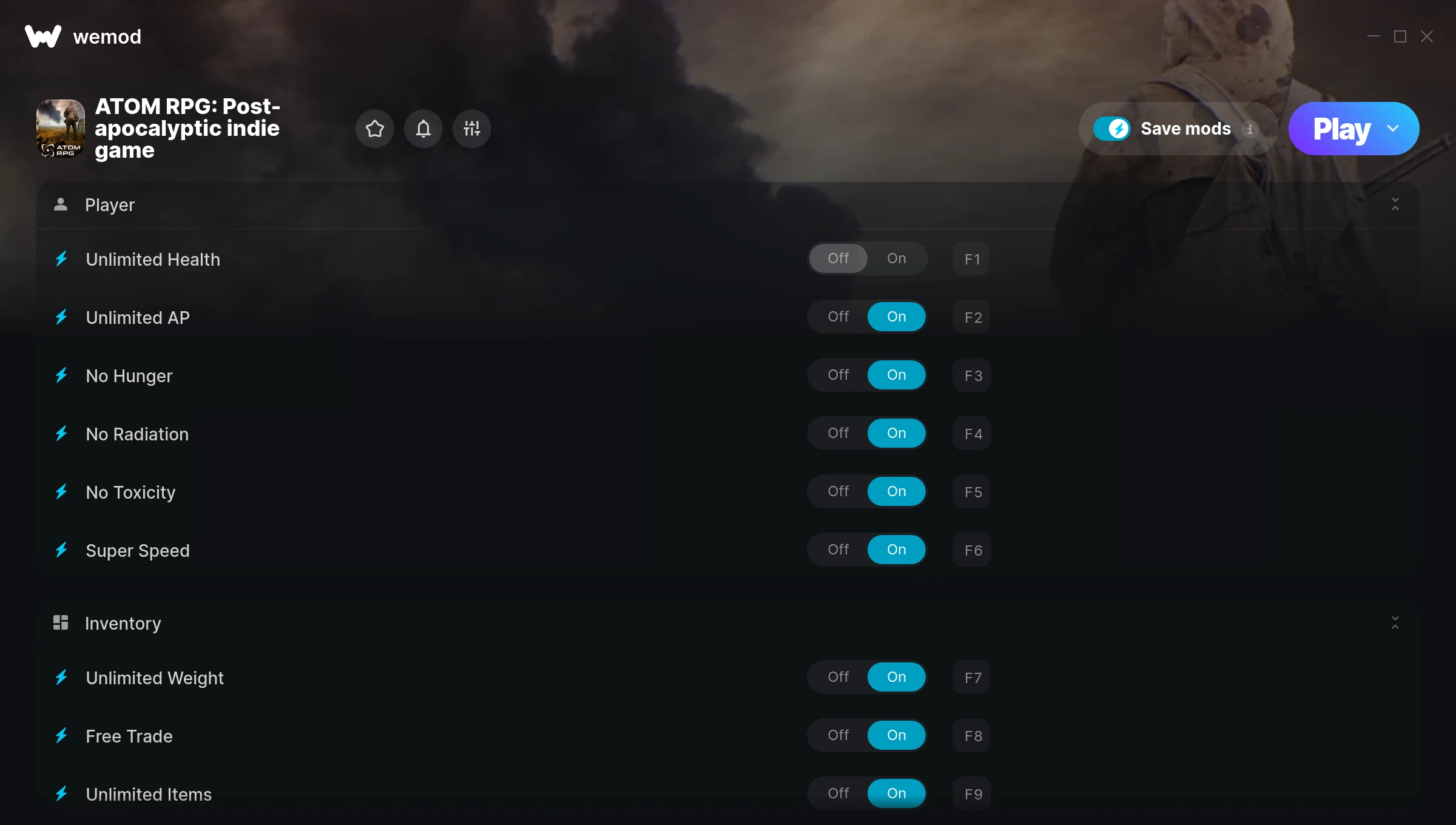 ATOM RPG: Post-apocalyptic indie game Trainer screenshot