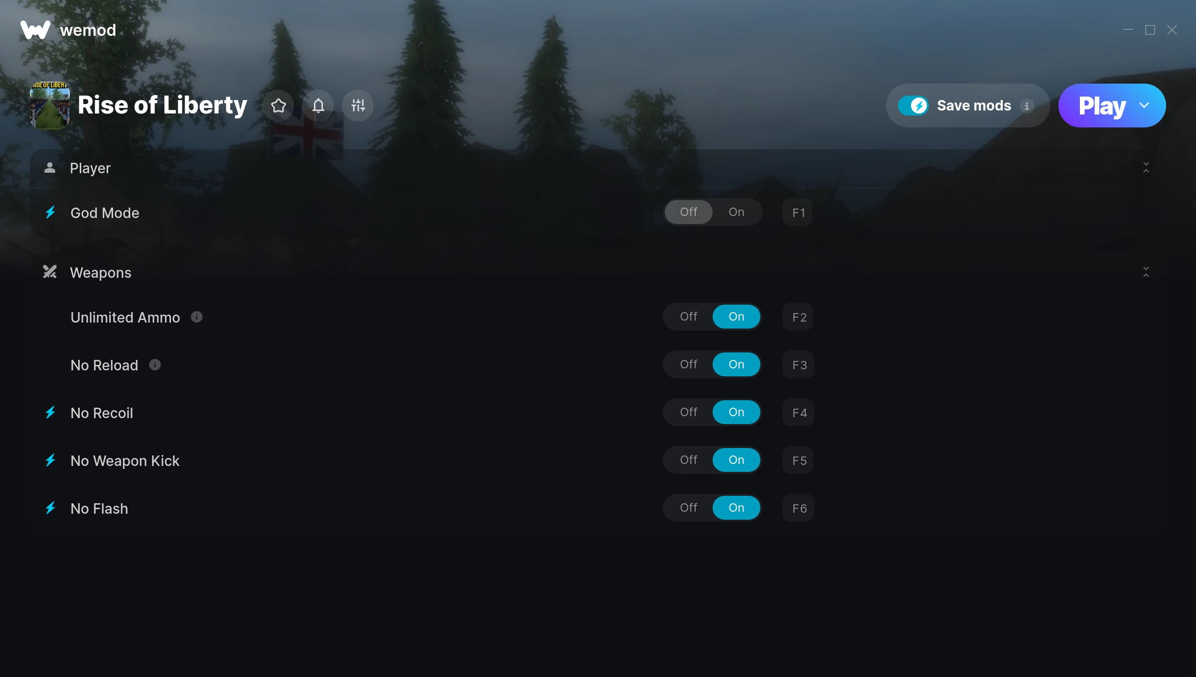 Rise of Liberty Trainer screenshot