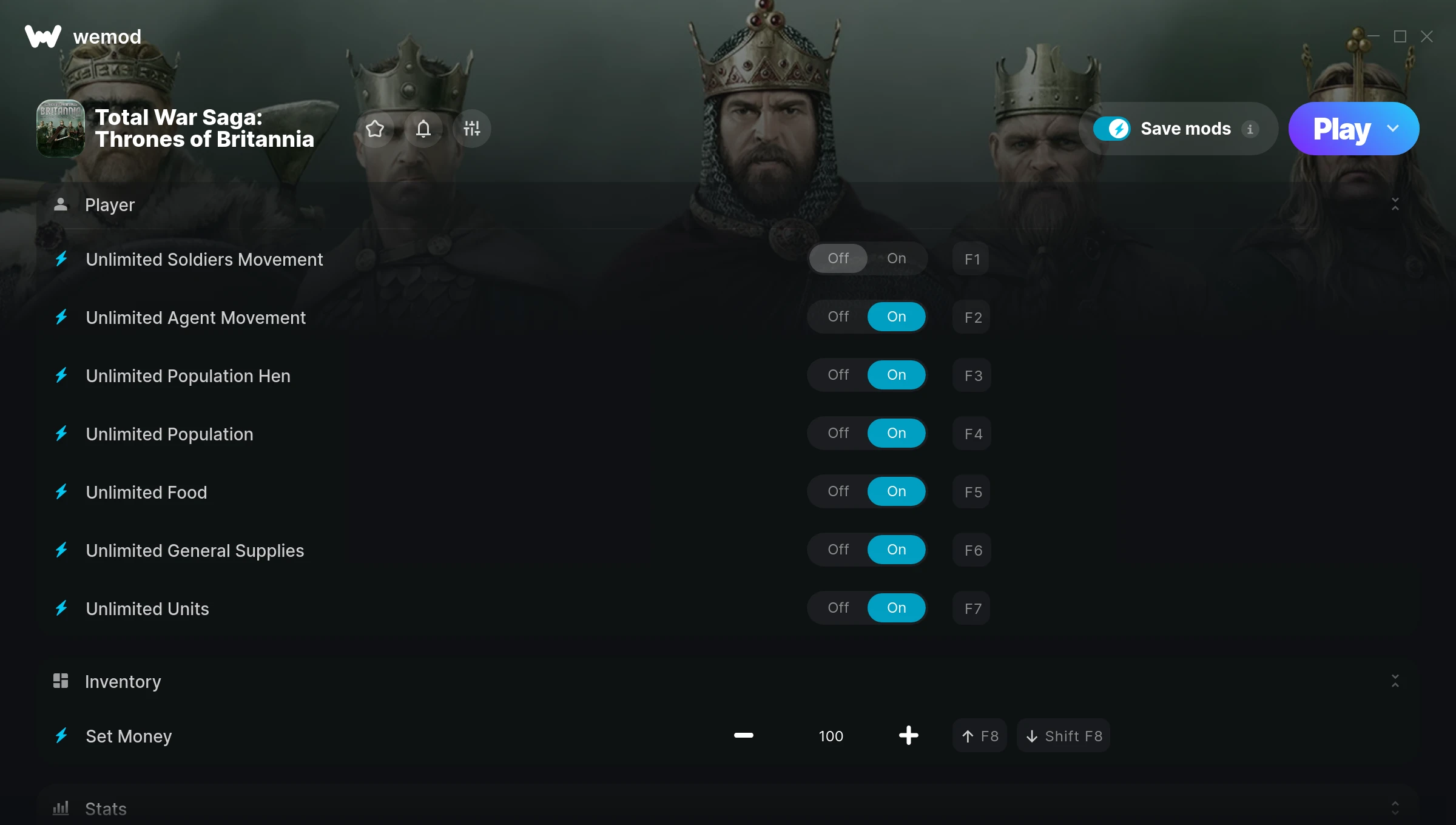 Total War Saga: Thrones of Britannia Trainer screenshot