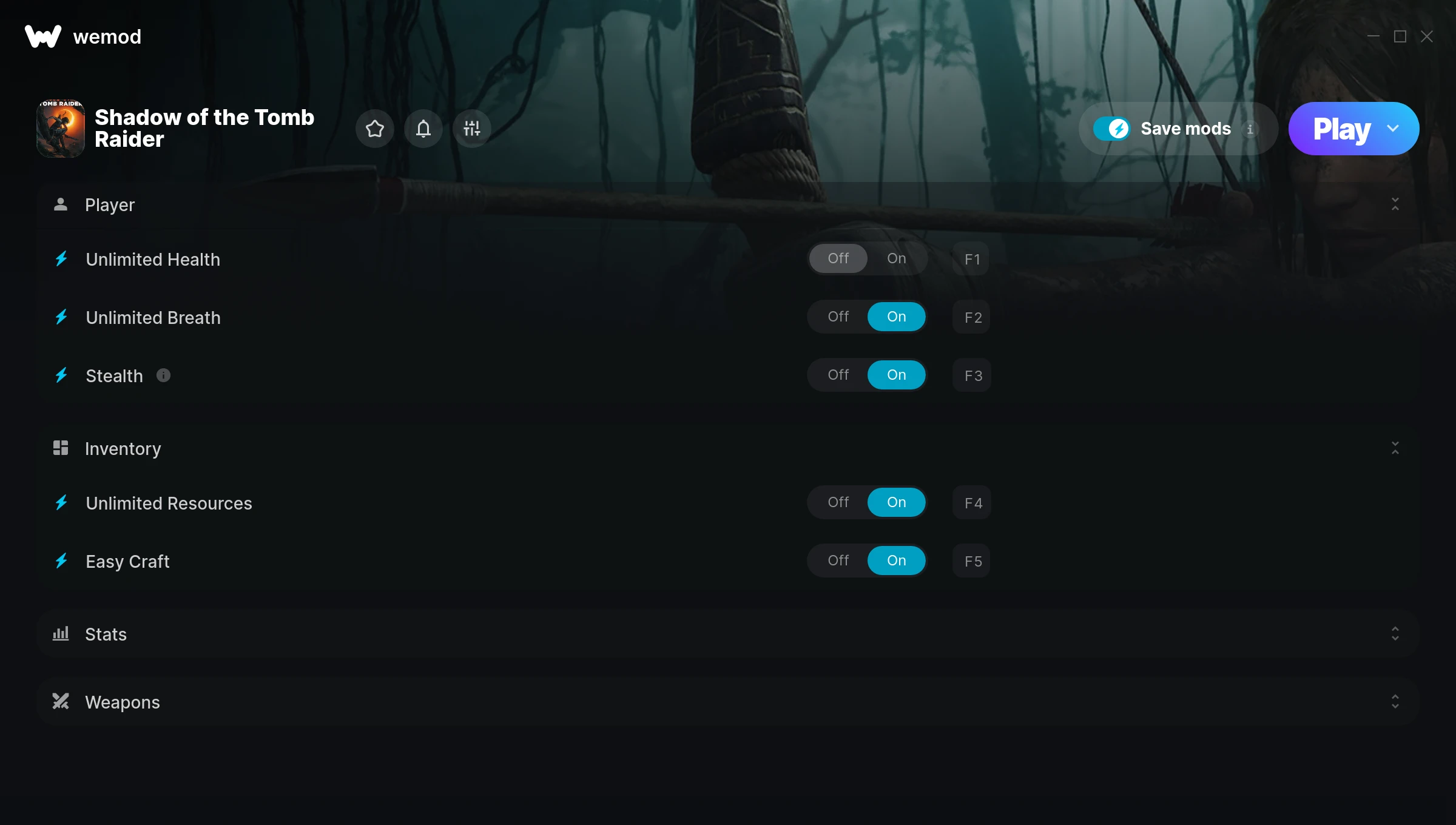 Shadow of the Tomb Raider Trainer screenshot