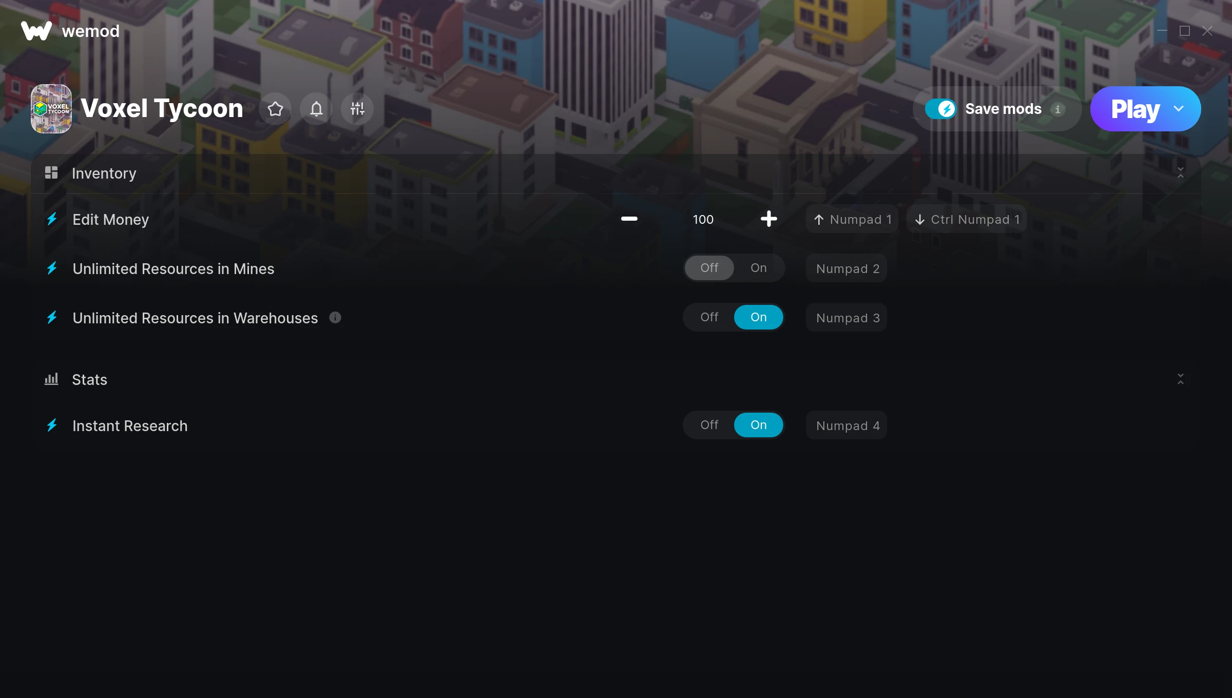 Voxel Tycoon Trainer screenshot