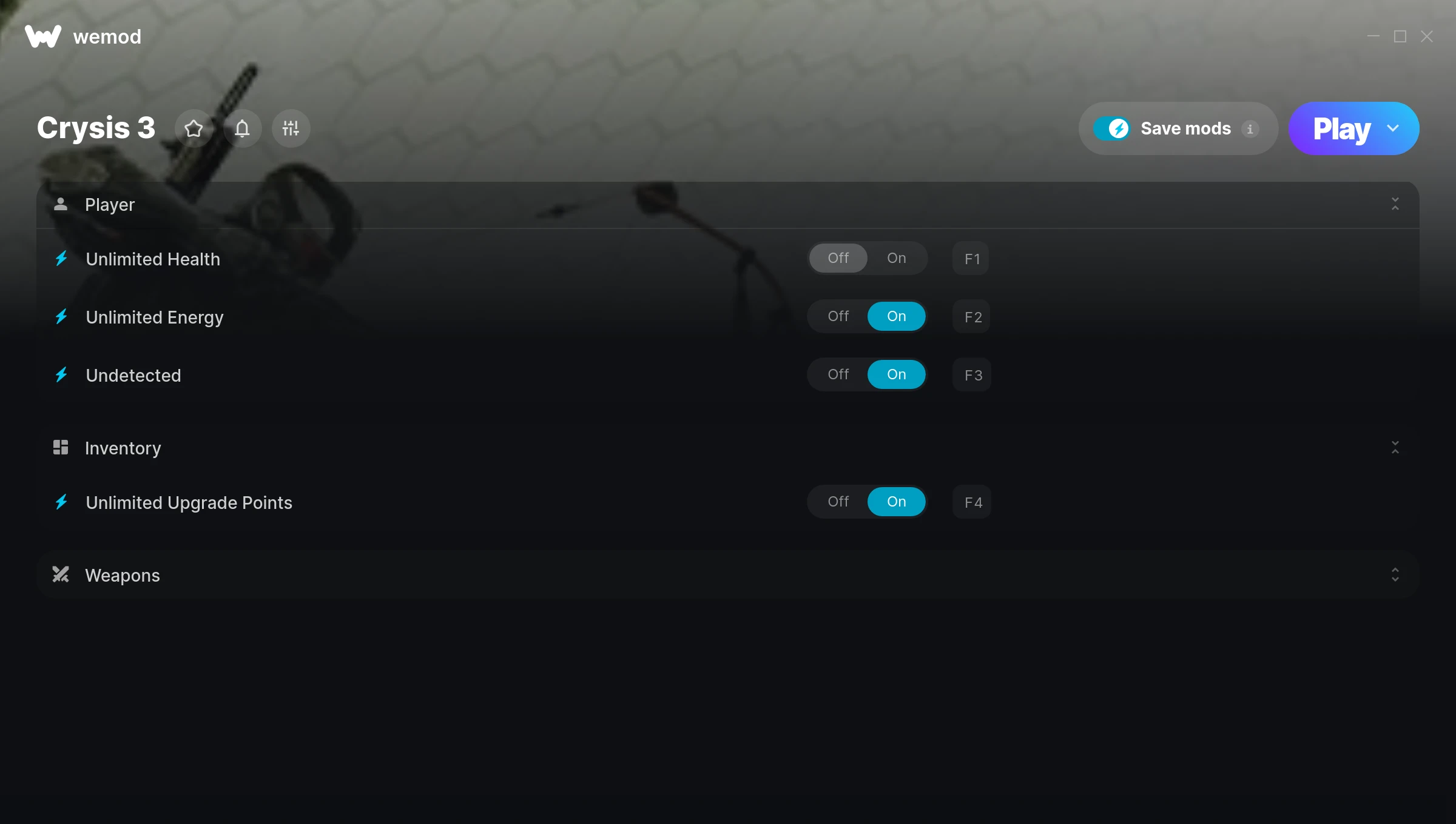 Crysis 3 Trainer screenshot