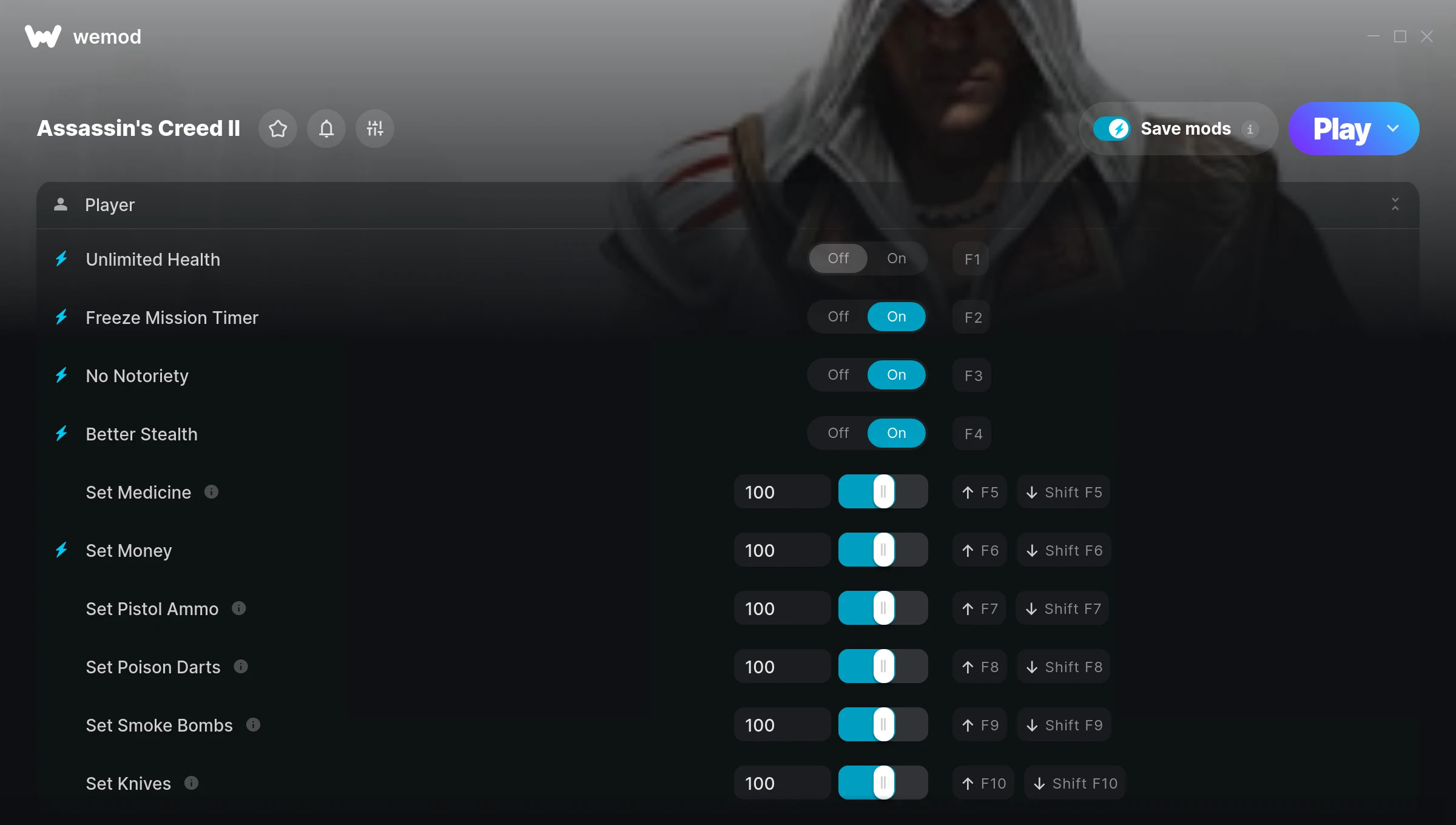 Assassin's Creed II Trainer screenshot