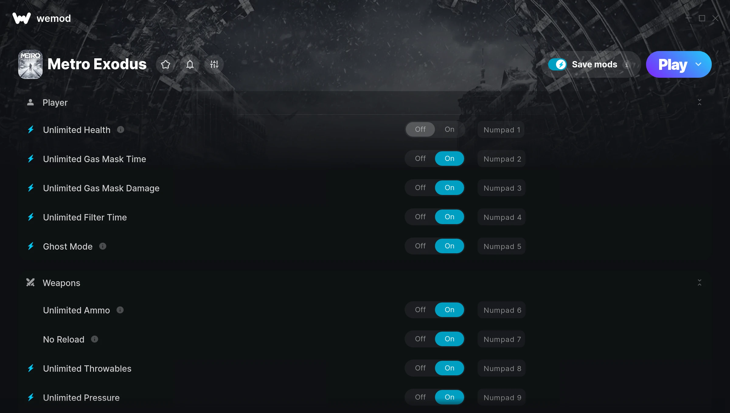 Metro Exodus Trainer screenshot