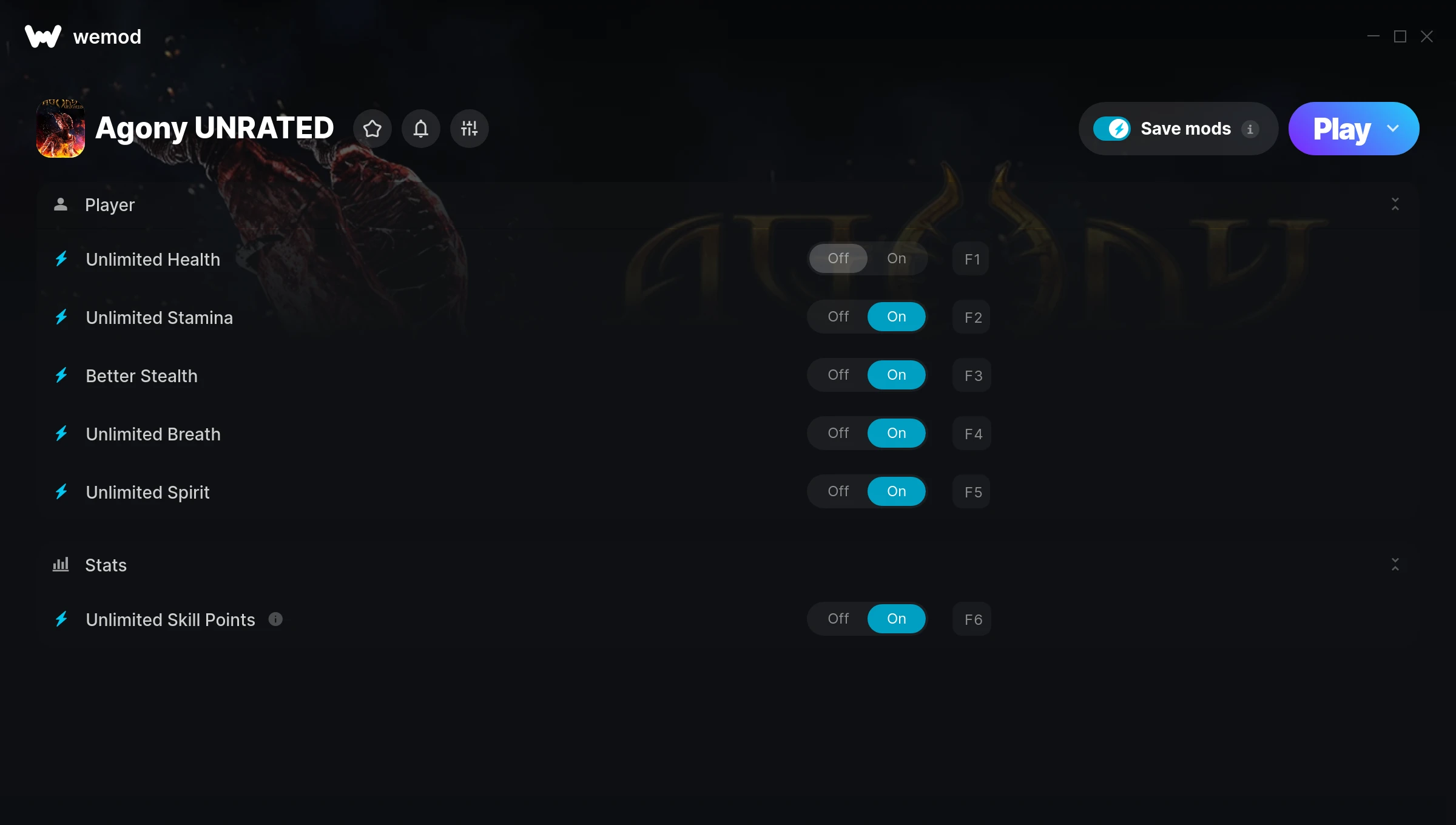 Agony UNRATED Trainer screenshot