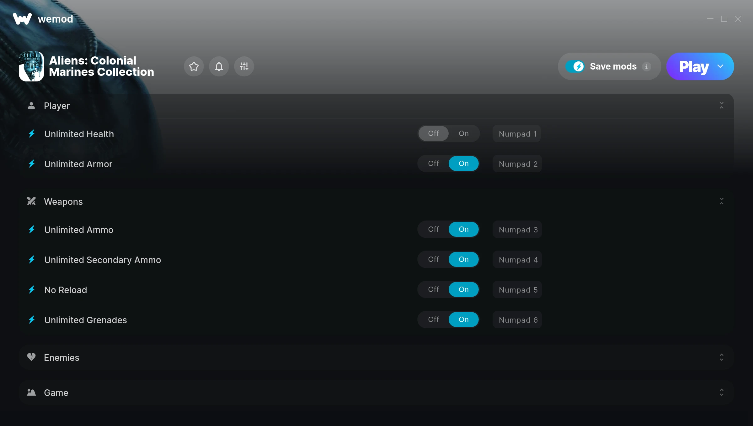 Aliens: Colonial Marines Collection Trainer screenshot