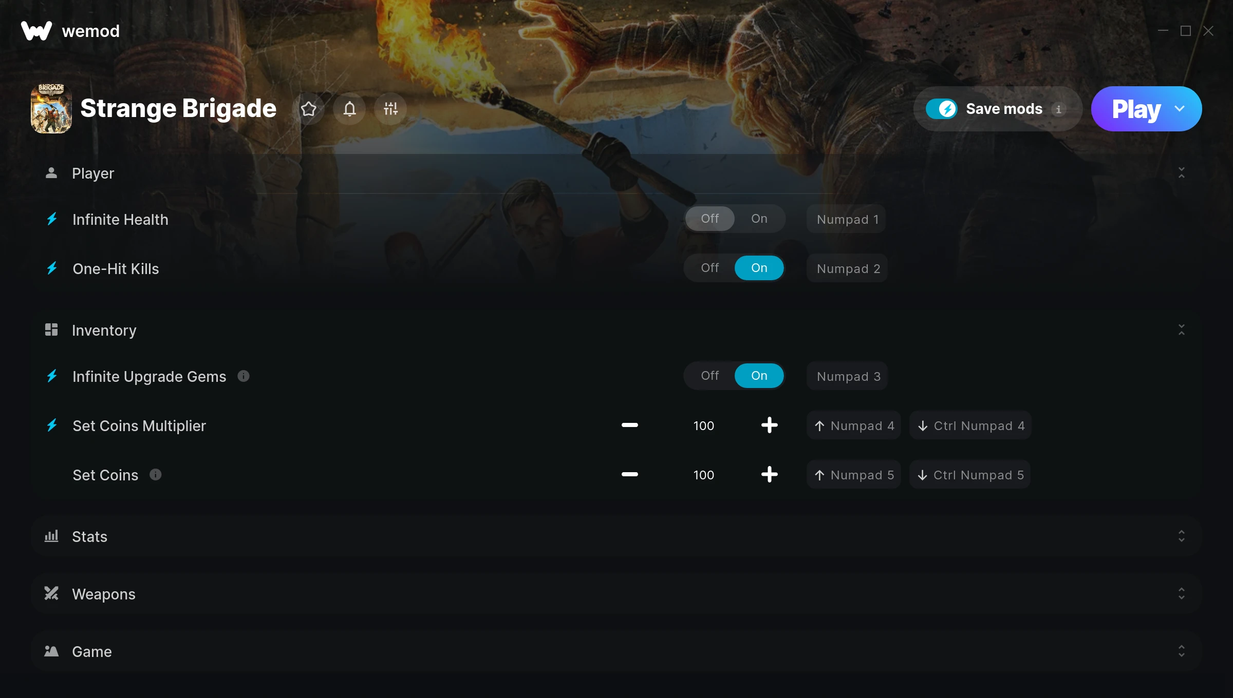 Strange Brigade Trainer screenshot