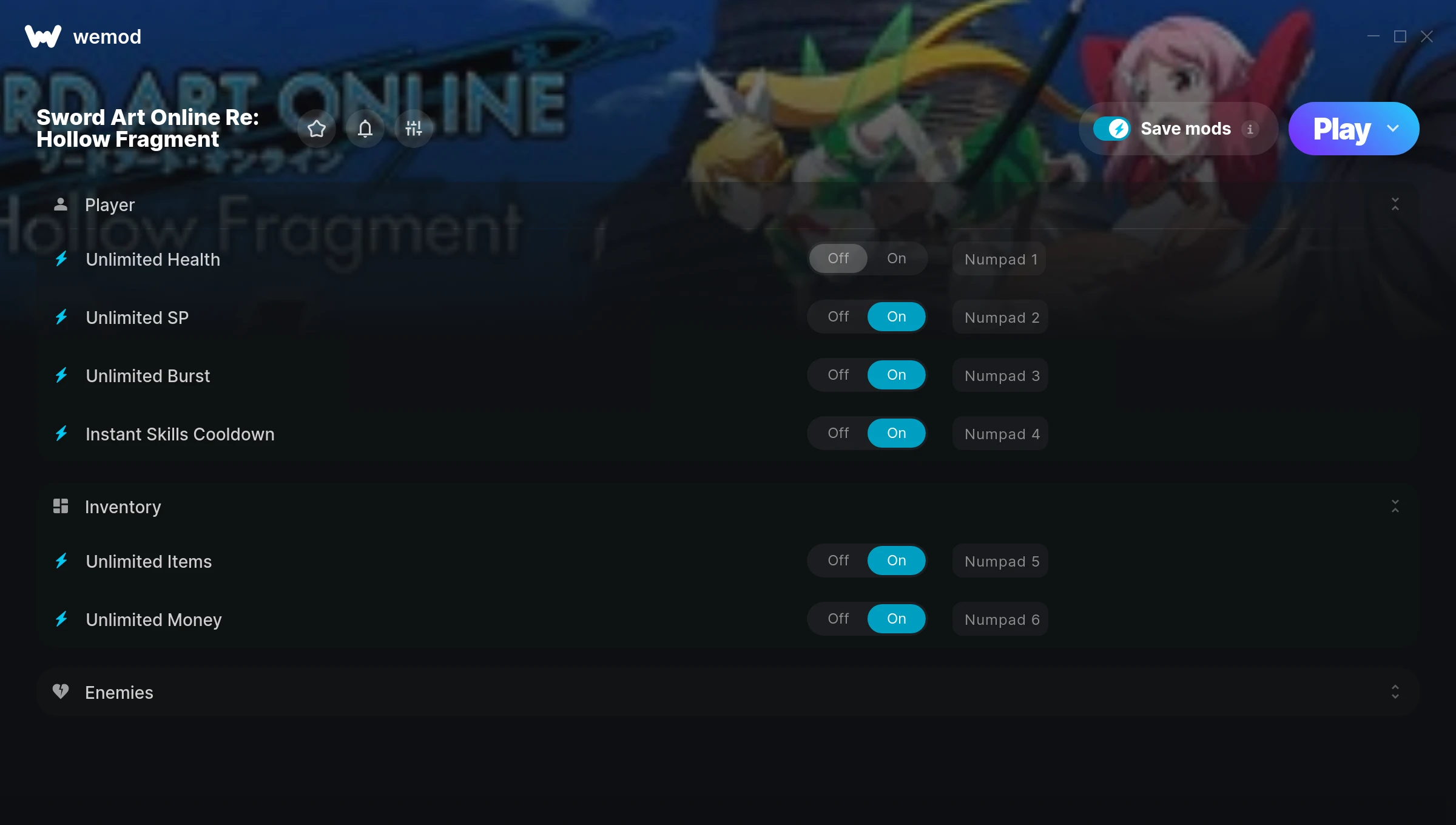 Sword Art Online Re: Hollow Fragment Trainer screenshot