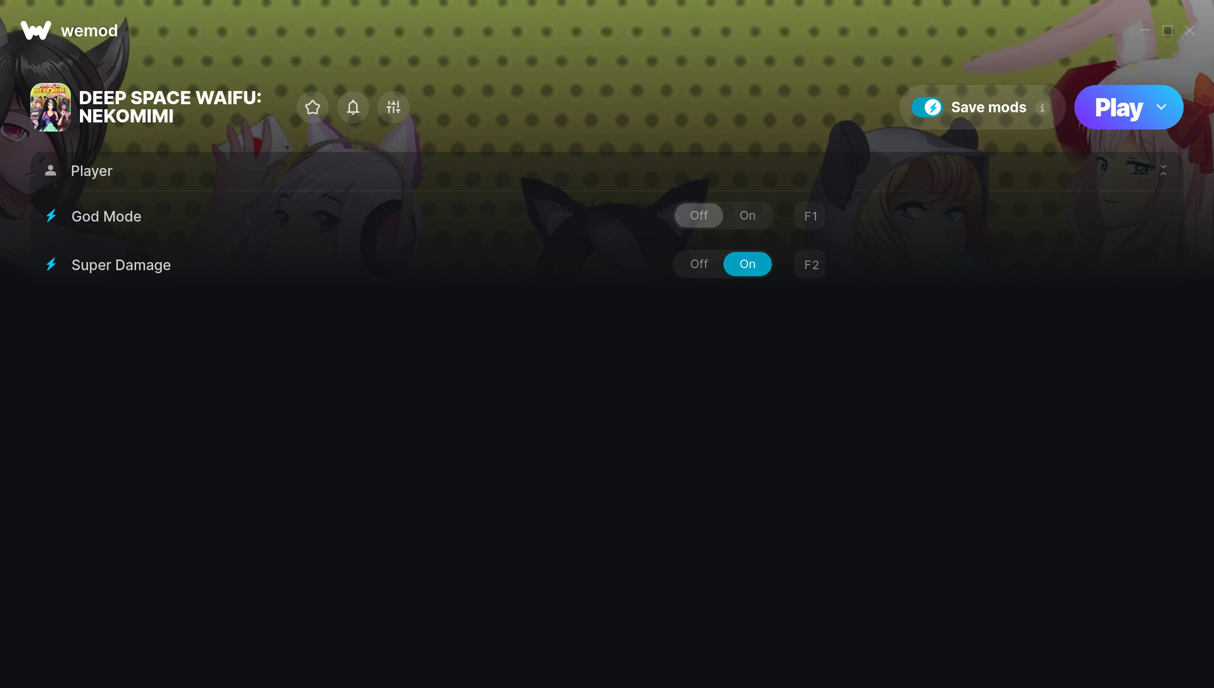 DEEP SPACE WAIFU: NEKOMIMI Trainer screenshot