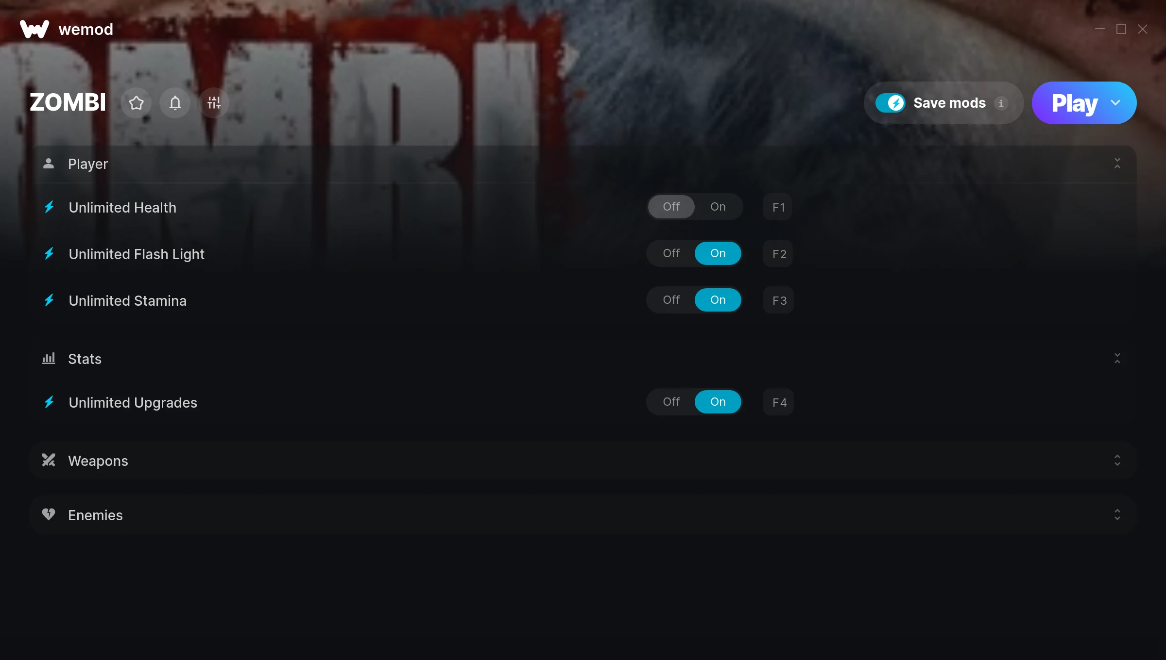 ZOMBI Trainer screenshot