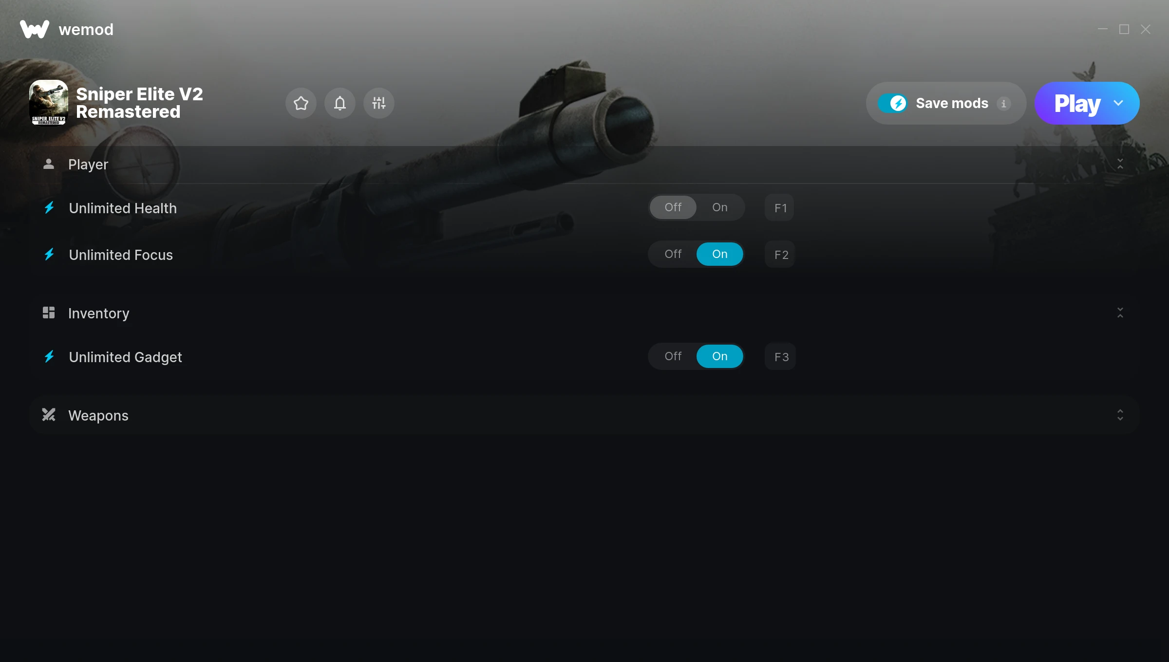 Sniper Elite V2 Remastered Trainer screenshot