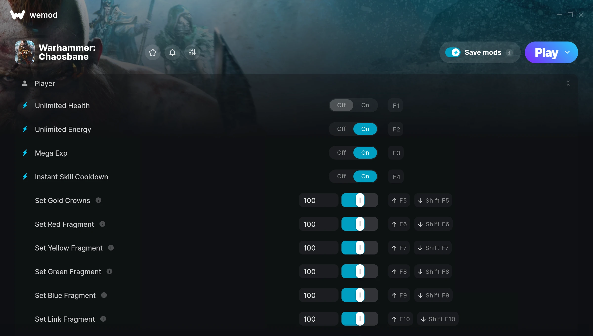 Warhammer Chaosbane Trainer screenshot