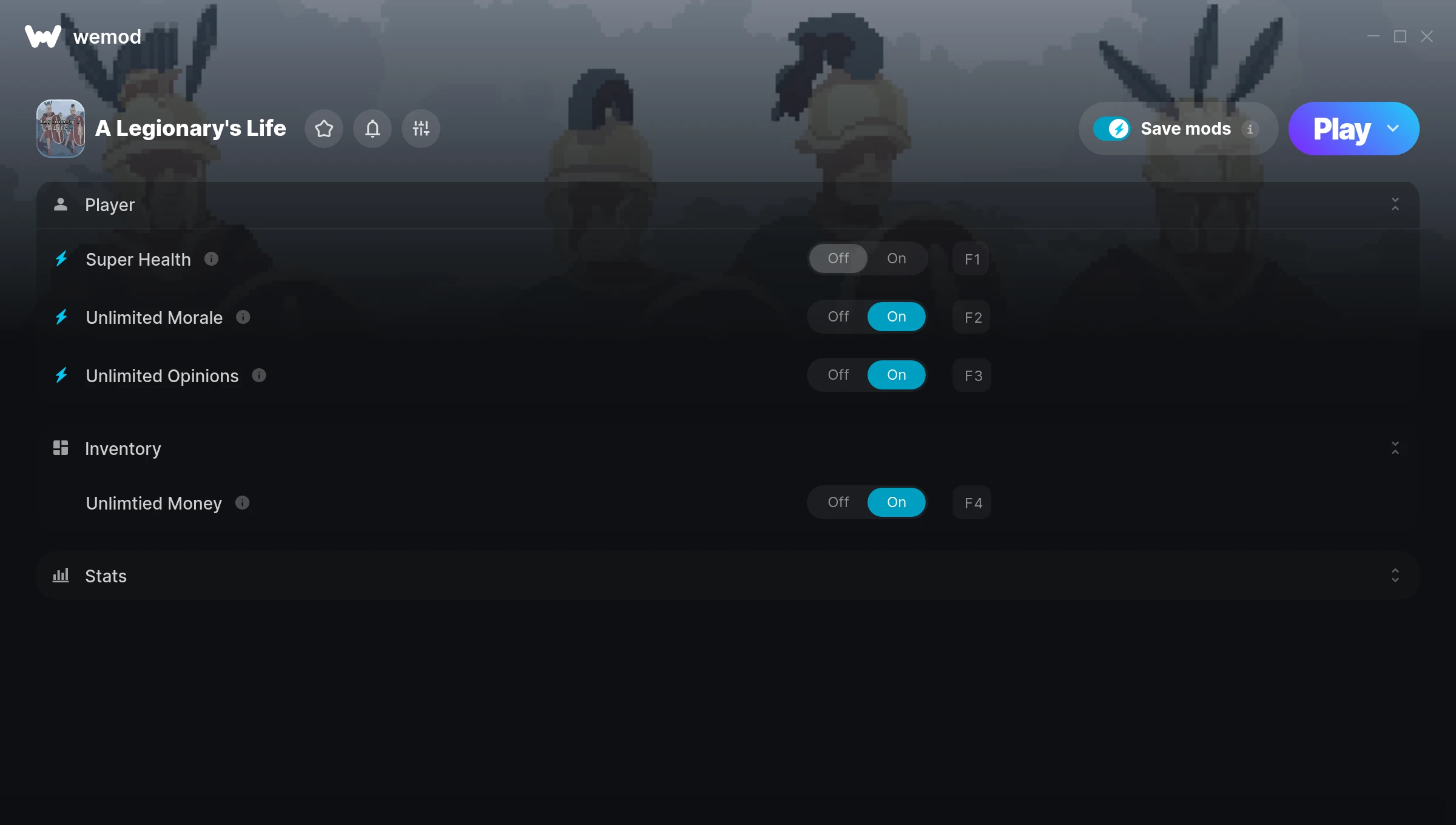 A Legionary's Life Trainer screenshot