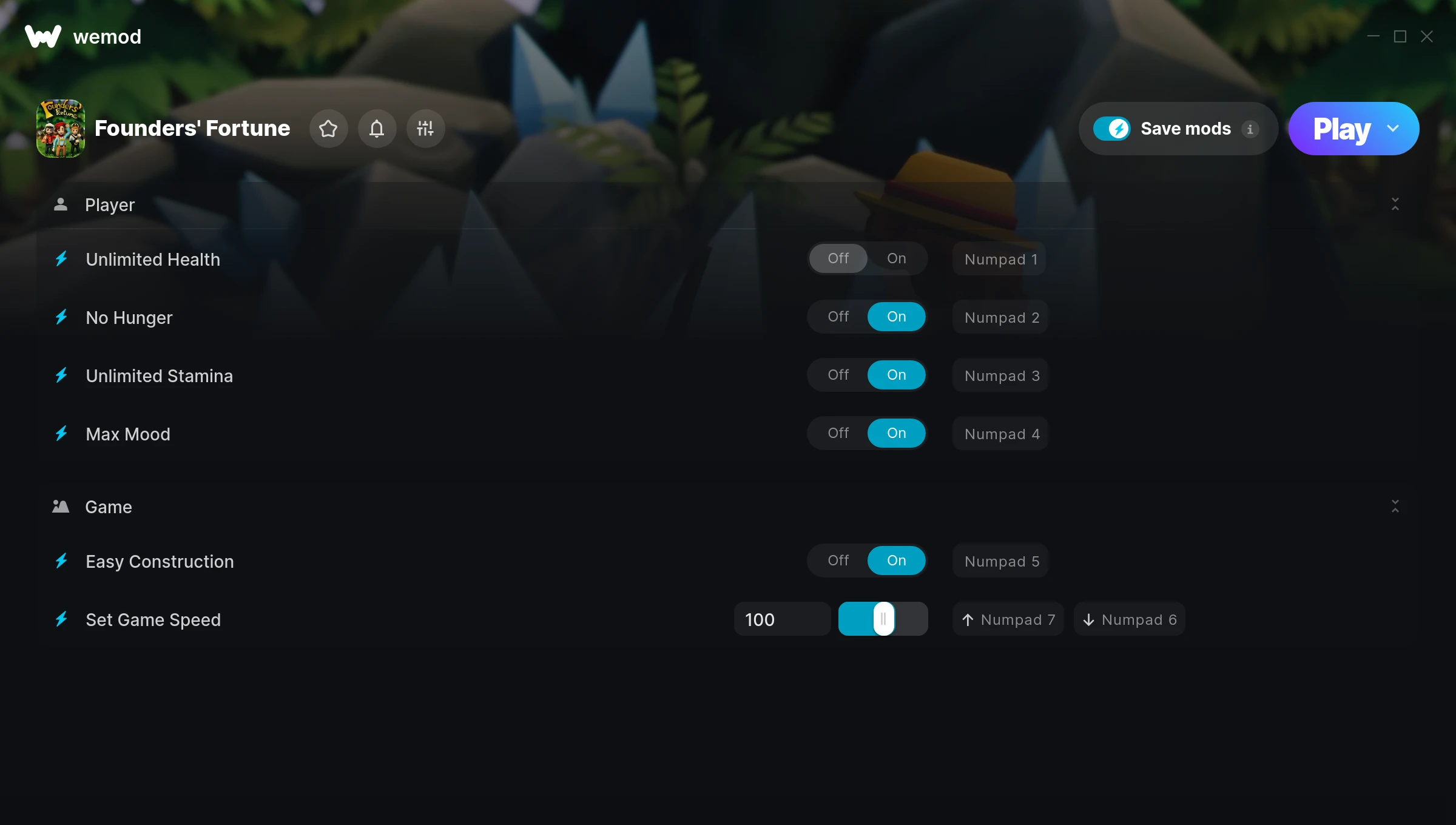 Founders' Fortune Trainer screenshot