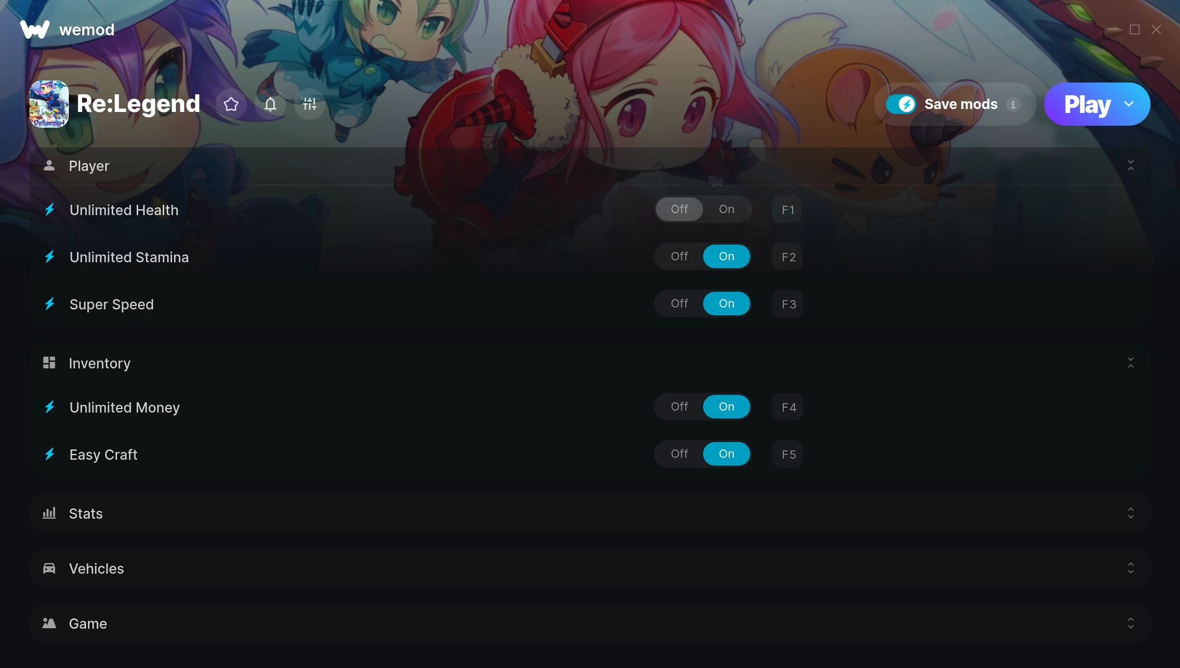 Re:Legend Trainer screenshot