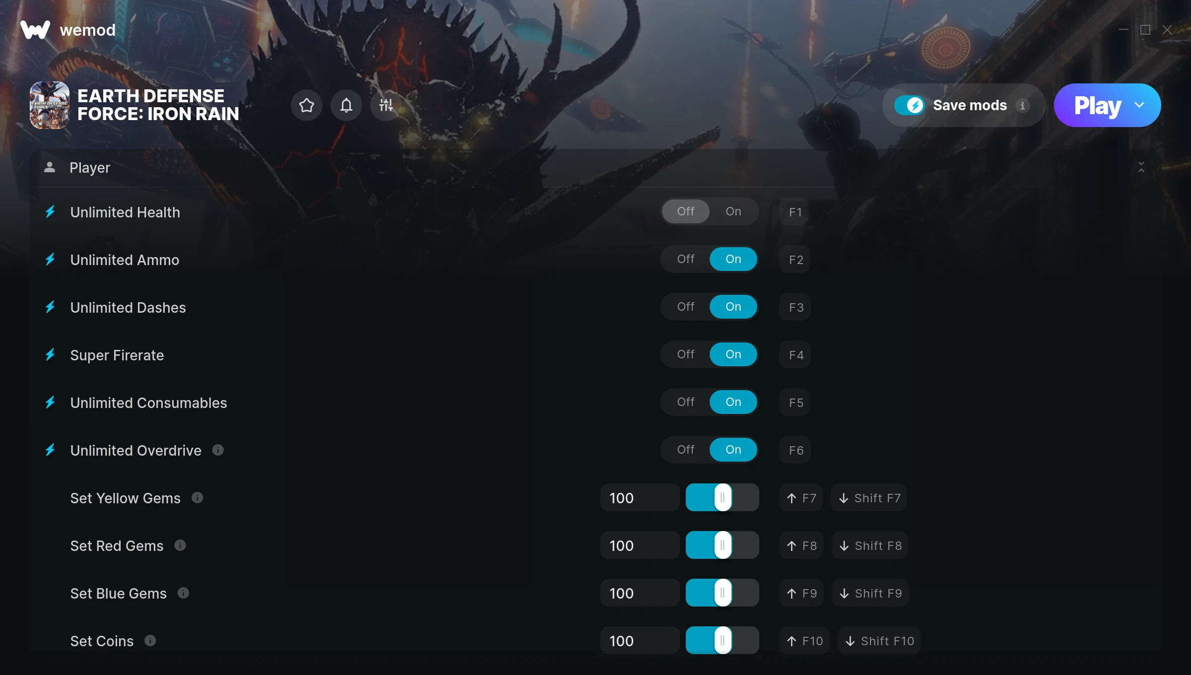 EARTH DEFENSE FORCE: IRON RAIN Trainer screenshot