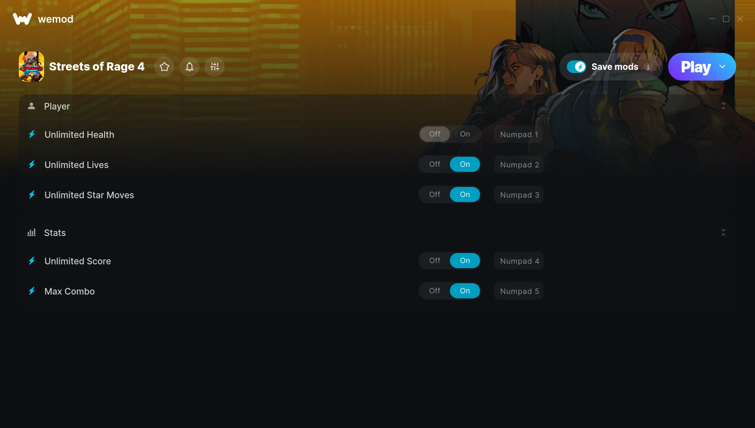 Streets of Rage 4 Trainer screenshot