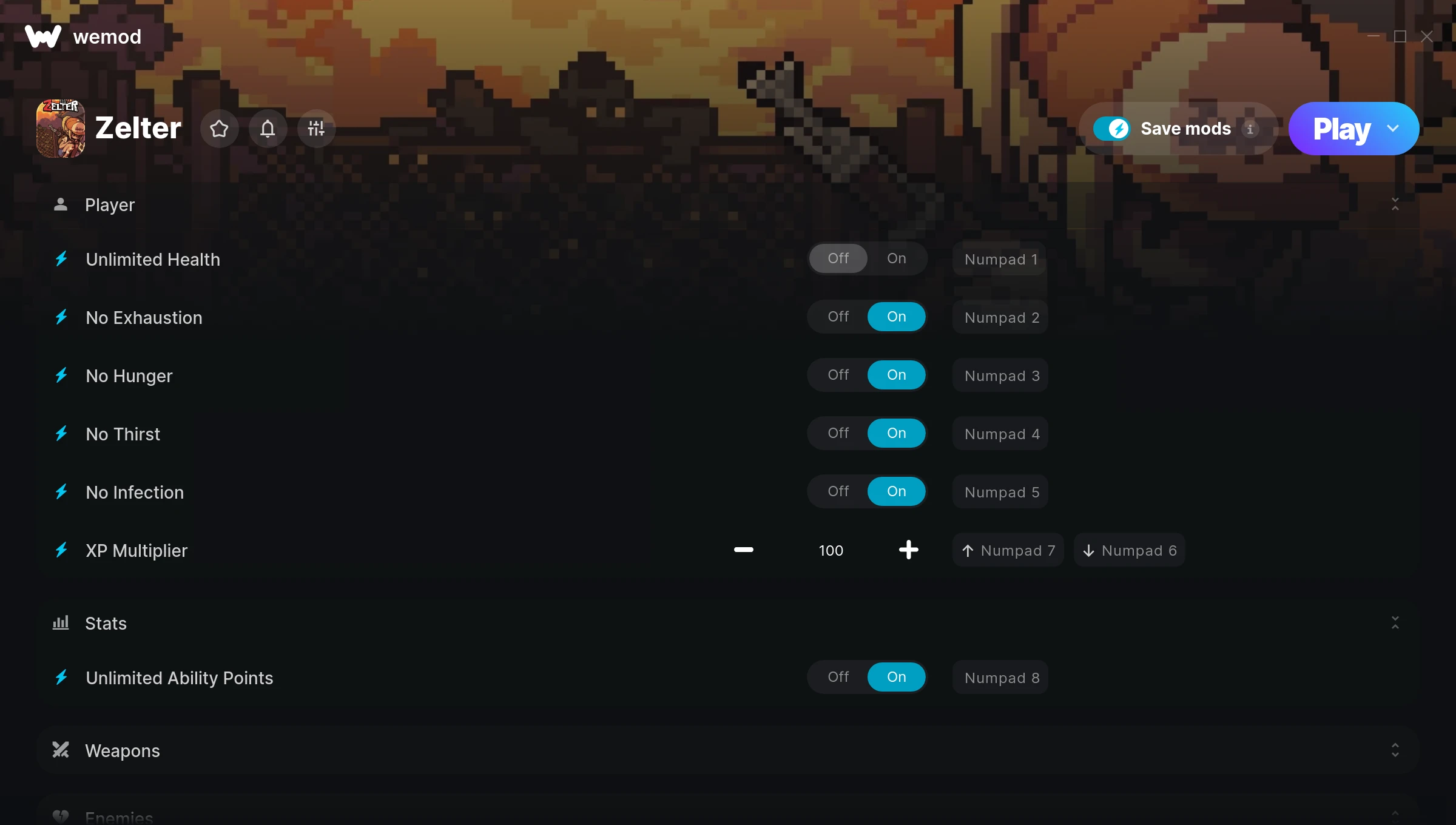 Zelter Trainer screenshot