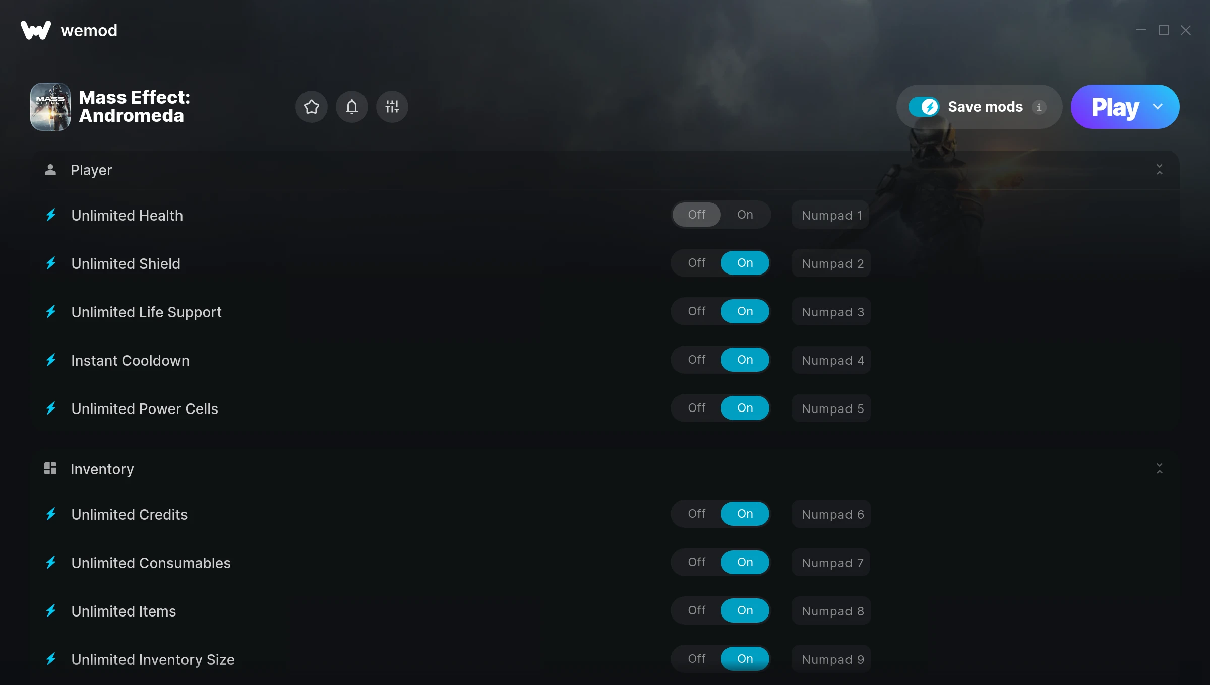 Mass Effect: Andromeda Trainer screenshot