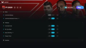 F1 2020 Trainer screenshot