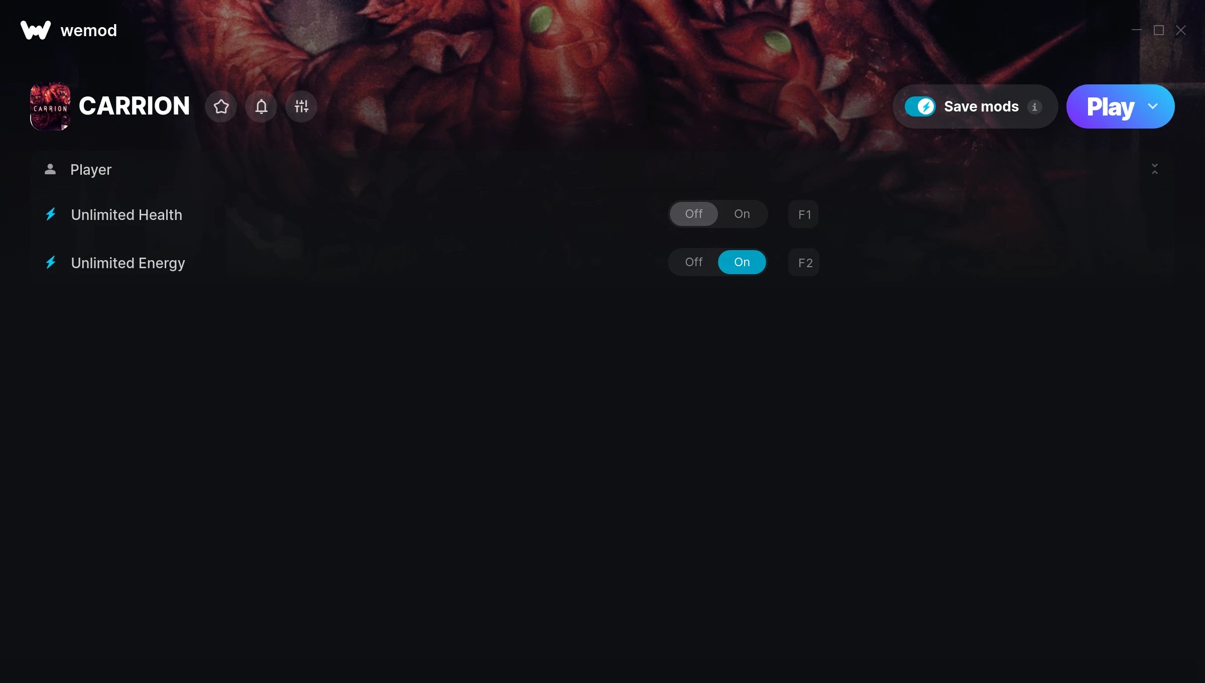 CARRION Trainer screenshot