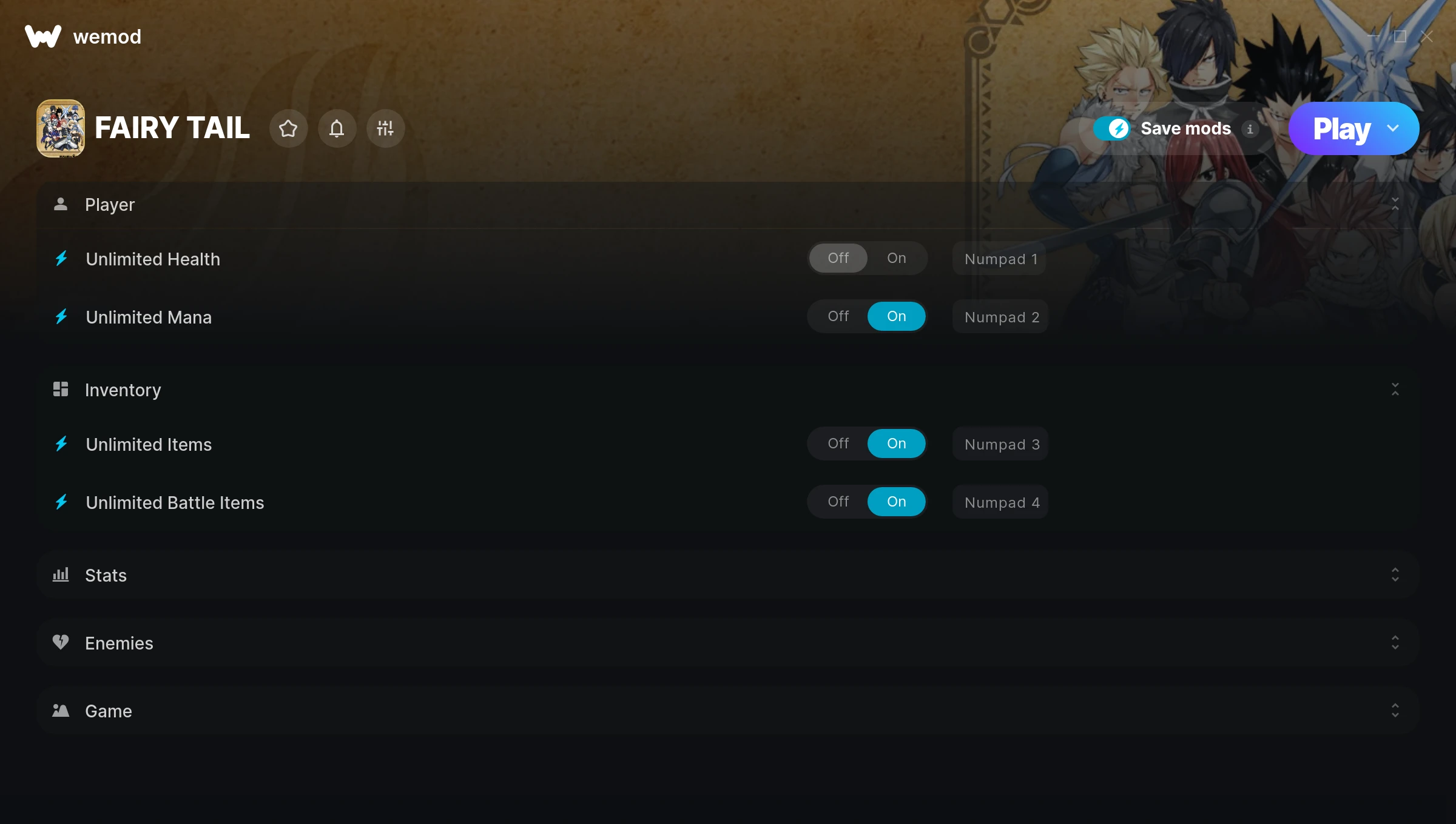 Fairy Tail Trainer screenshot