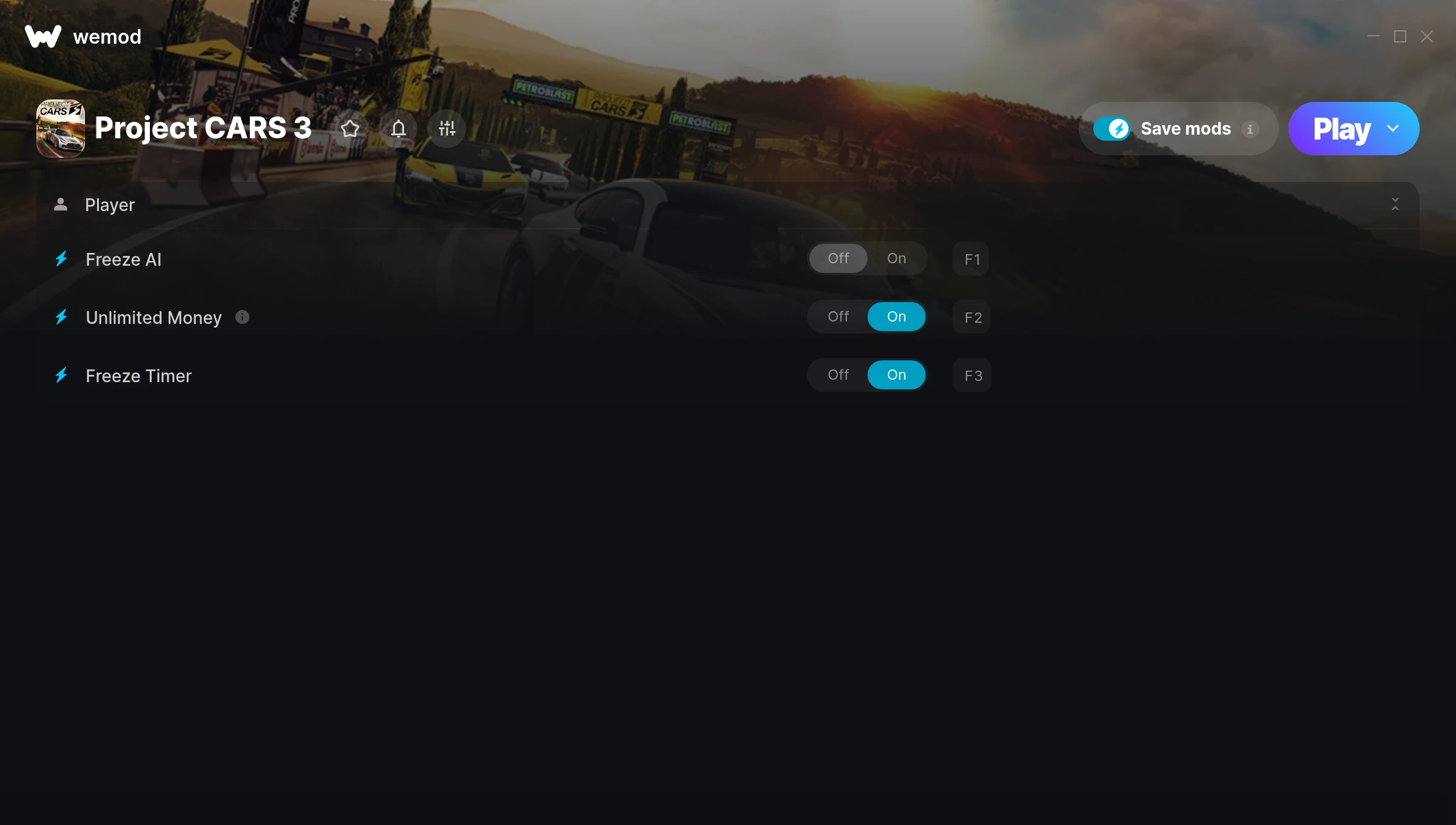 Project CARS 3 Trainer screenshot