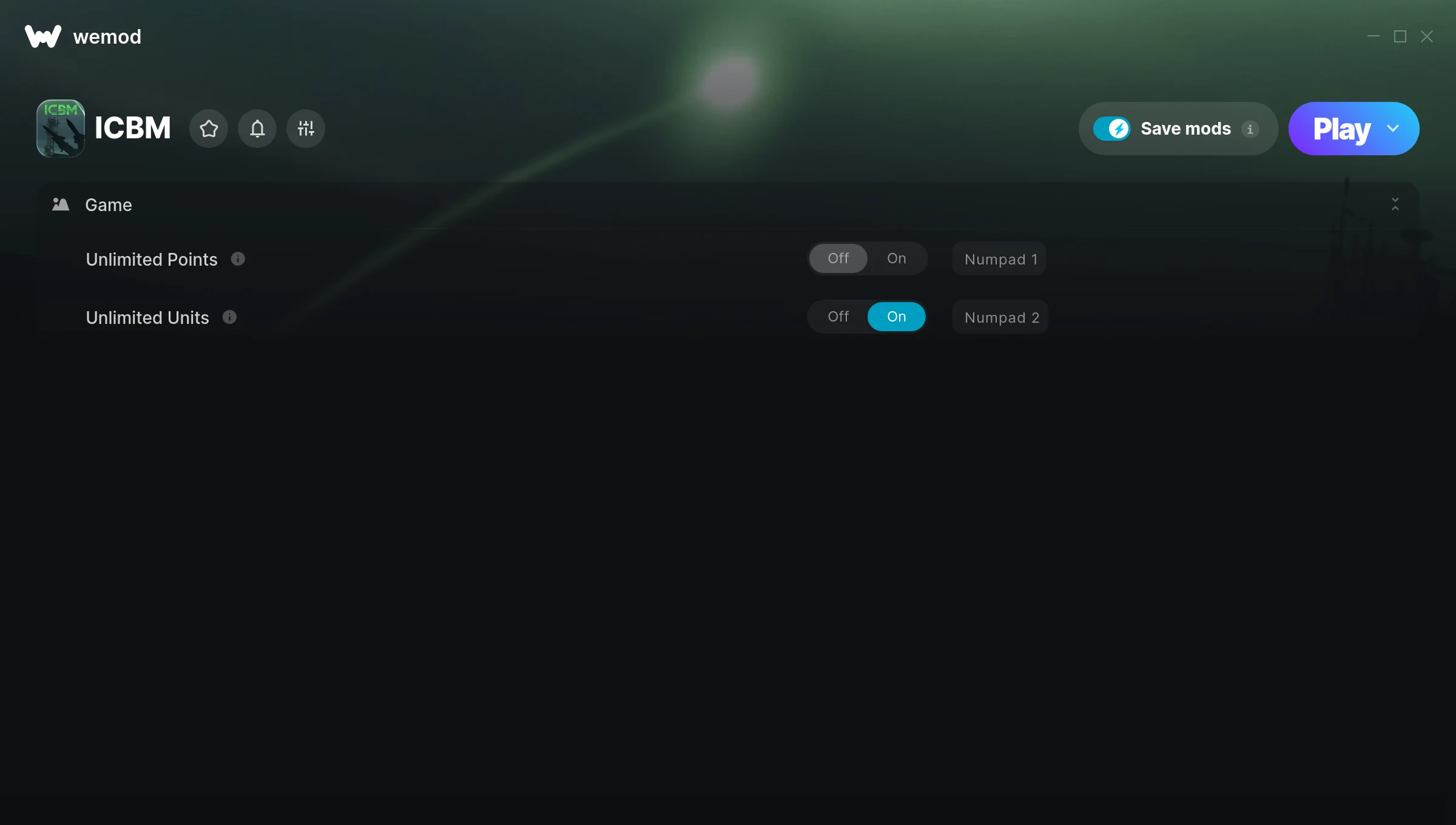 ICBM Trainer screenshot