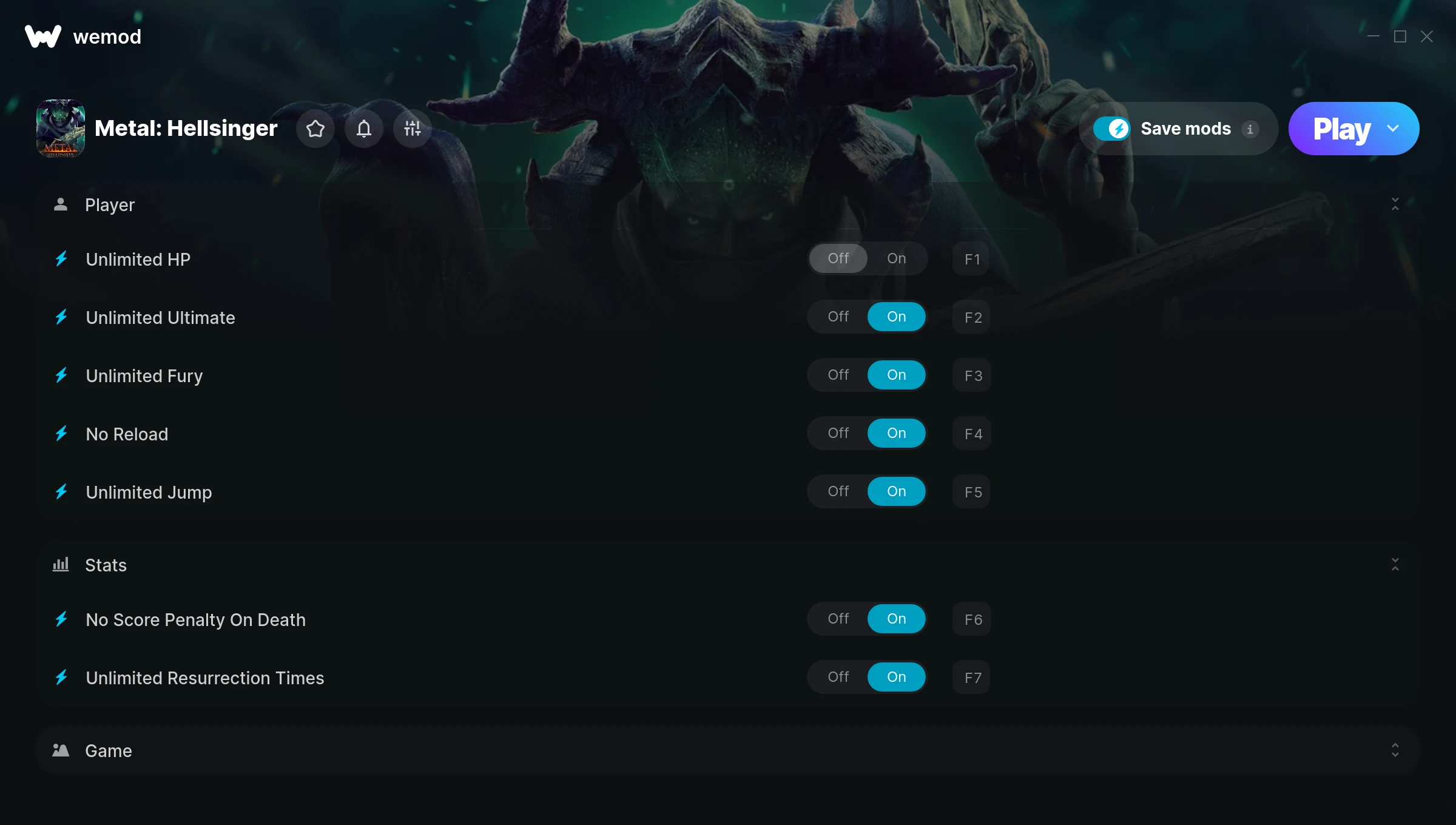Metal: Hellsinger Trainer screenshot